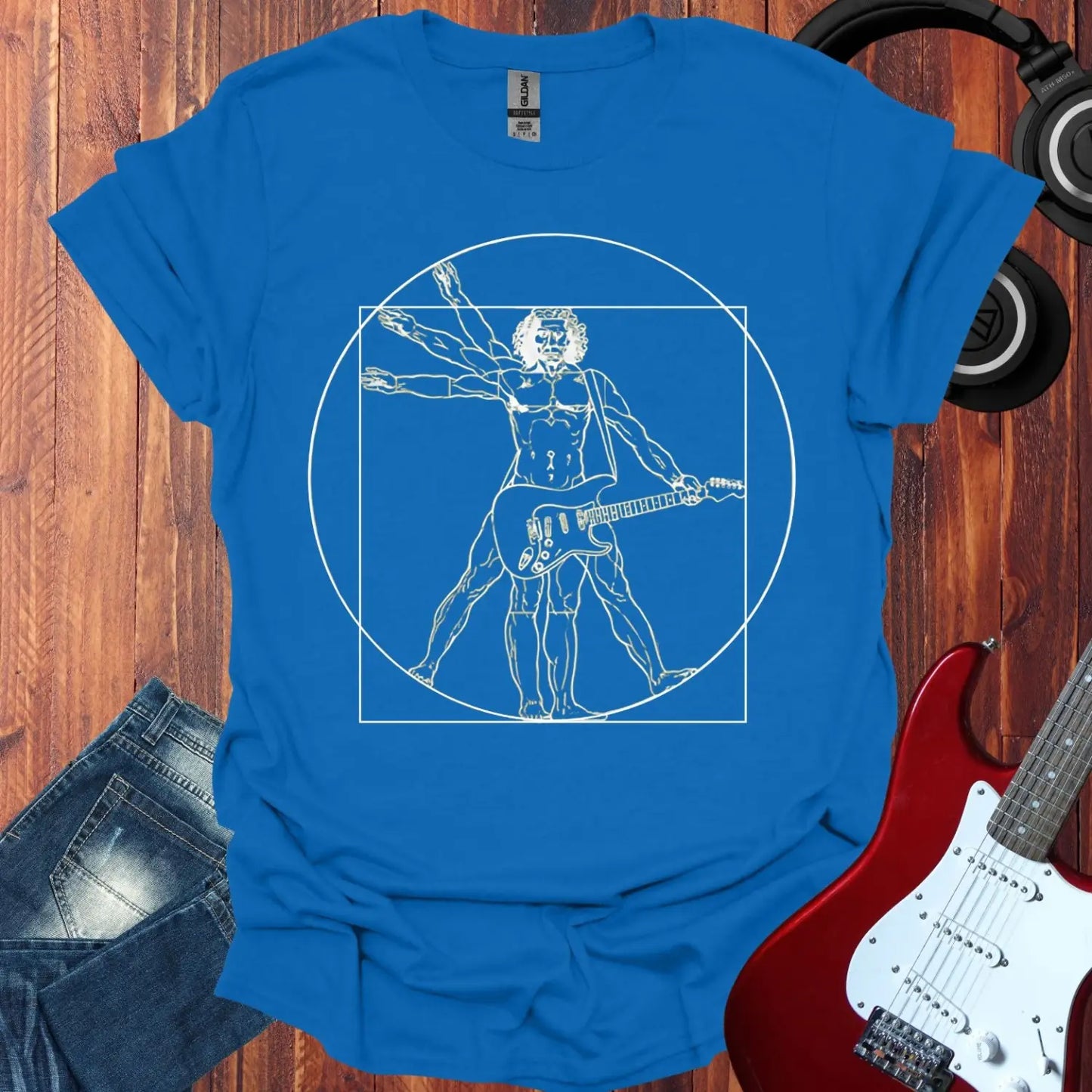 Vitruvian Rocker T-shirt Royal