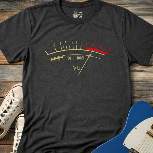 VU Meter Overdrive T-shirt - Dark Heather Grey / S - T-Shirt