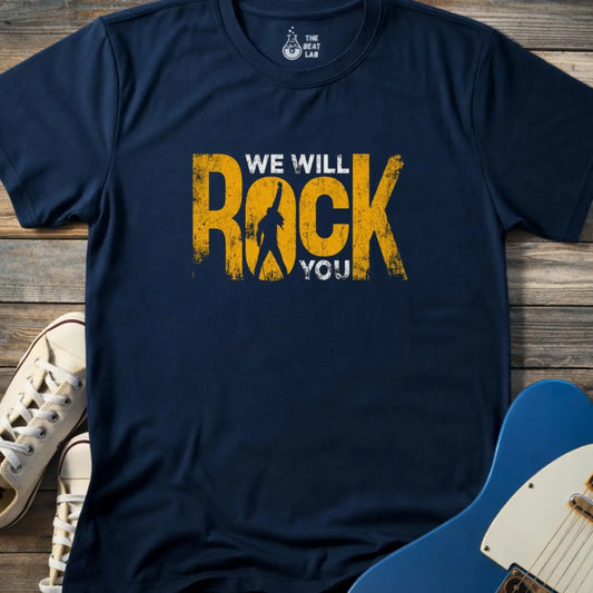 We Will Rock You T-shirt - Navy / S - T-Shirt
