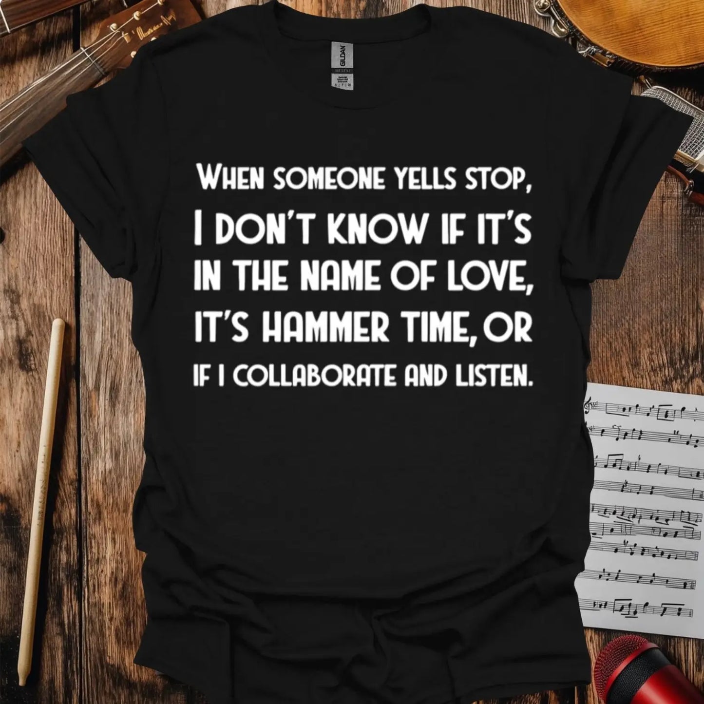 When Someone Yells Stop T-shirt - S / Black - T-Shirt