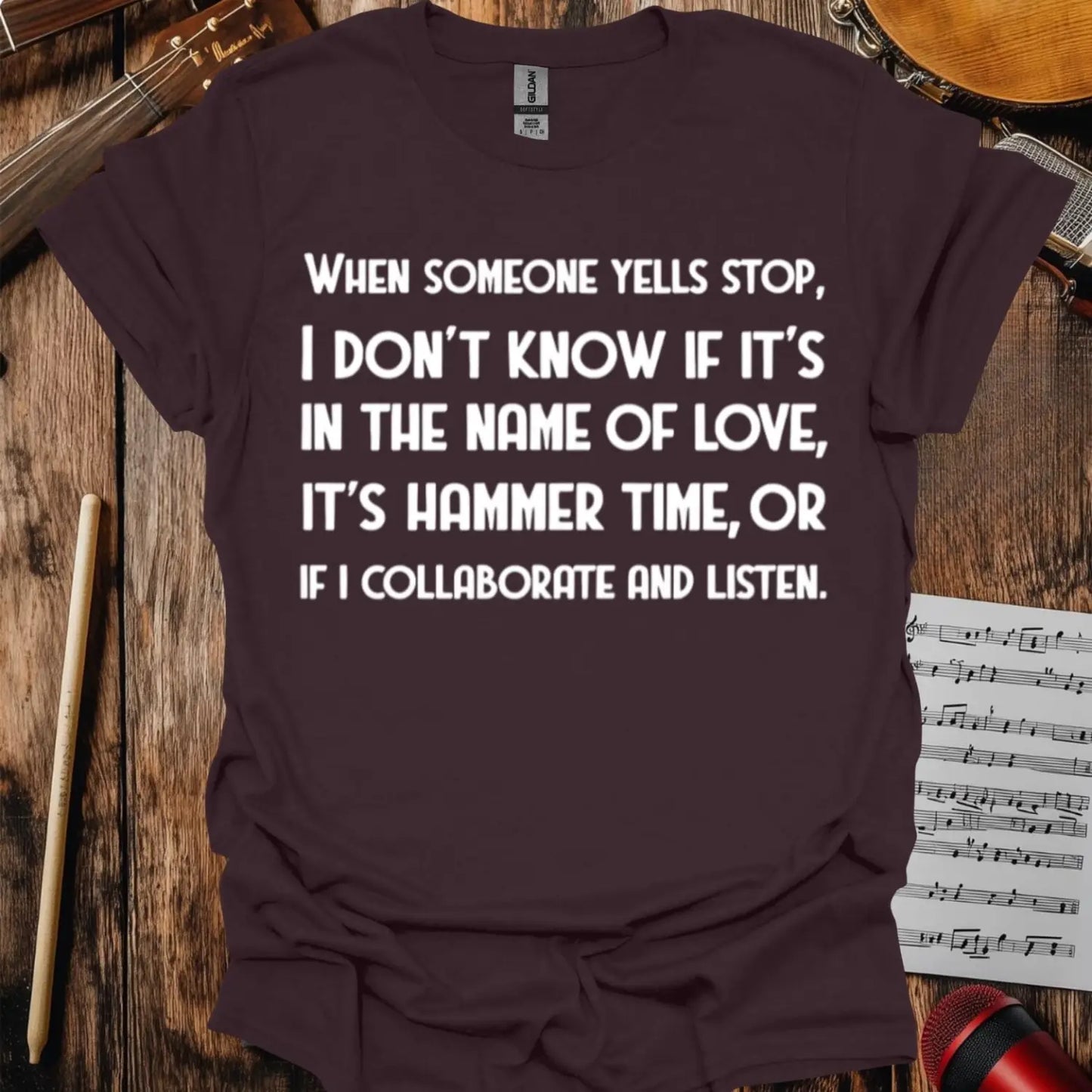 When Someone Yells Stop T-shirt - S / Dark Chocolate - T-Shirt