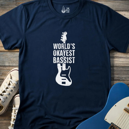 World’s Okayest Bassist (II) T-shirt - Navy / S - T-Shirt