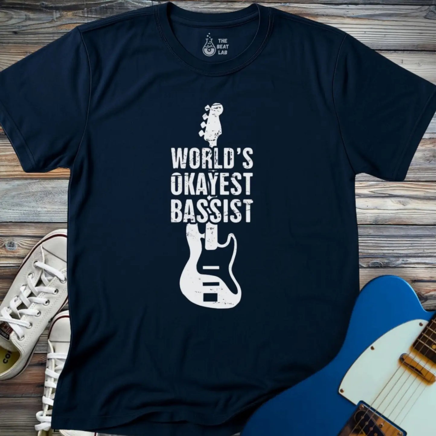 World’s Okayest Bassist (II) T-shirt - Navy / S - T-Shirt