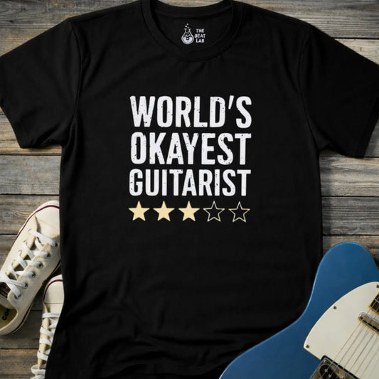 World’s Okayest Guitarist T-shirt - Black / S - T-Shirt