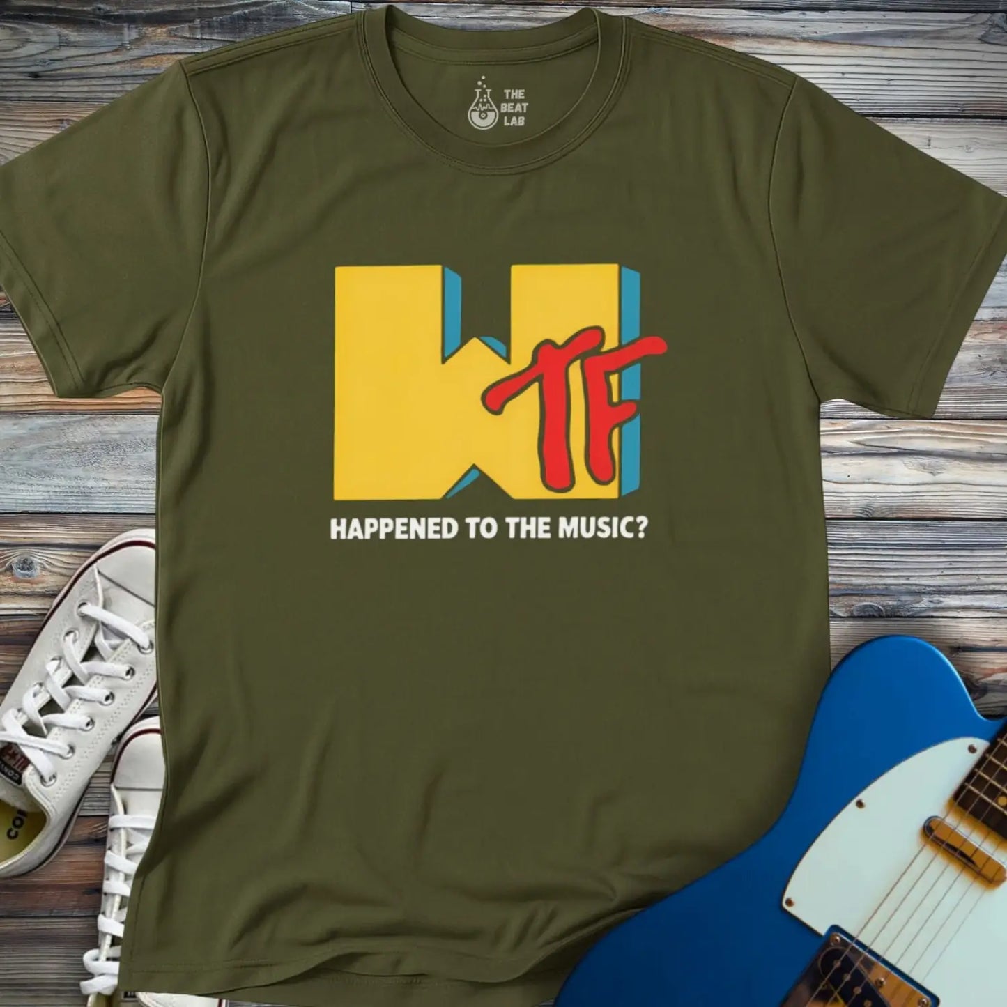 WTF Happened T-shirt - Military Green / S - T-Shirt