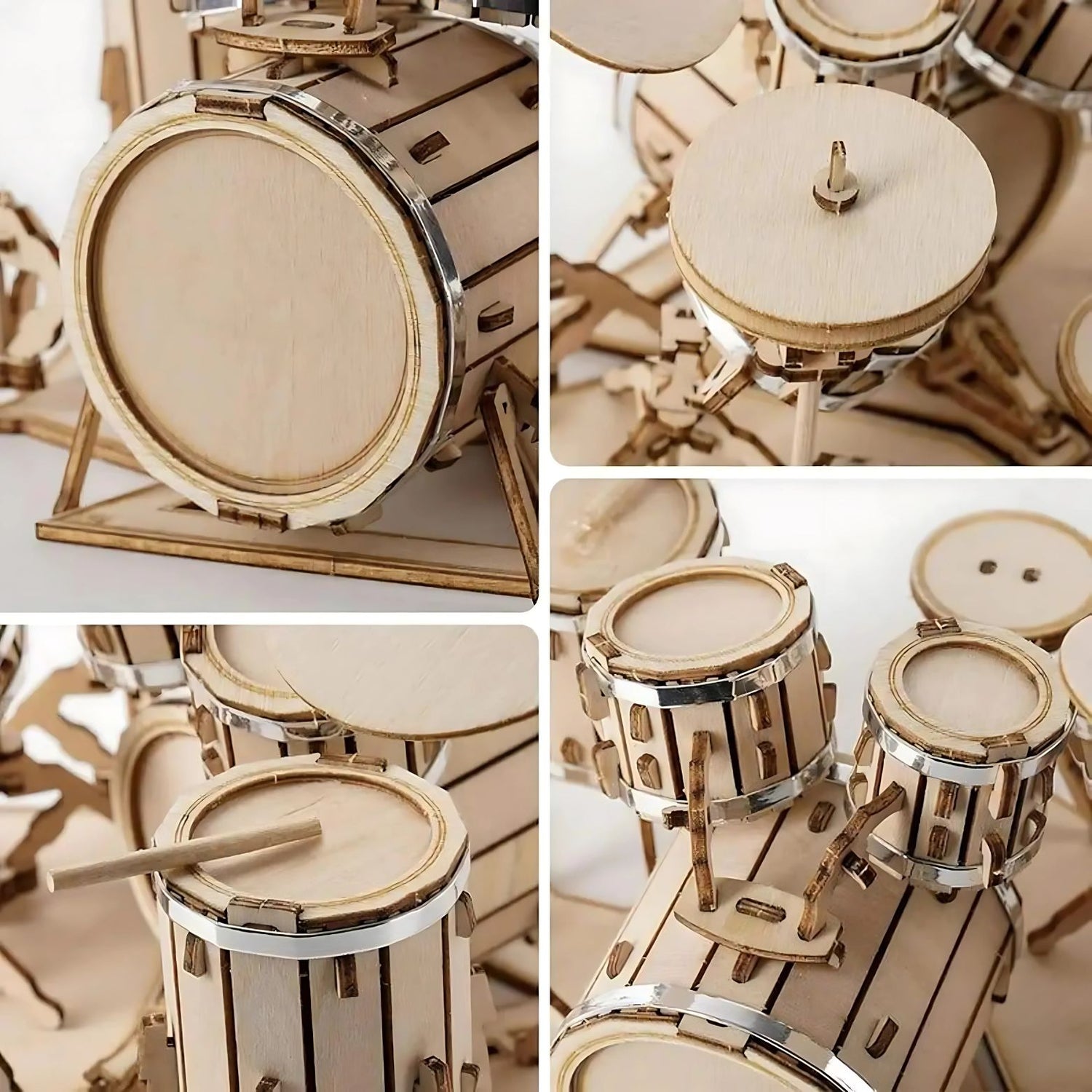 Drum Kit 3D Wooden Puzzle