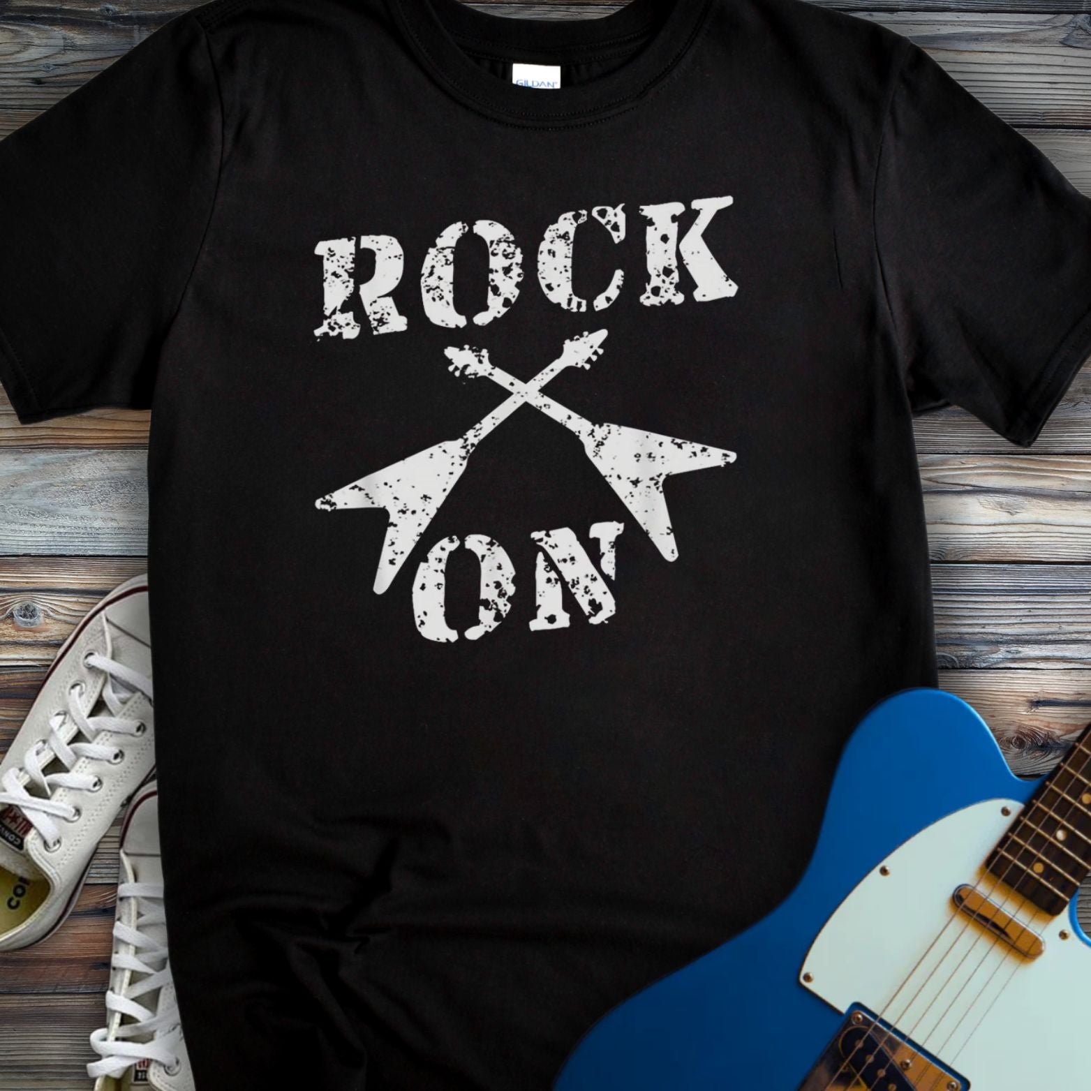 Rock On T-shirt Black