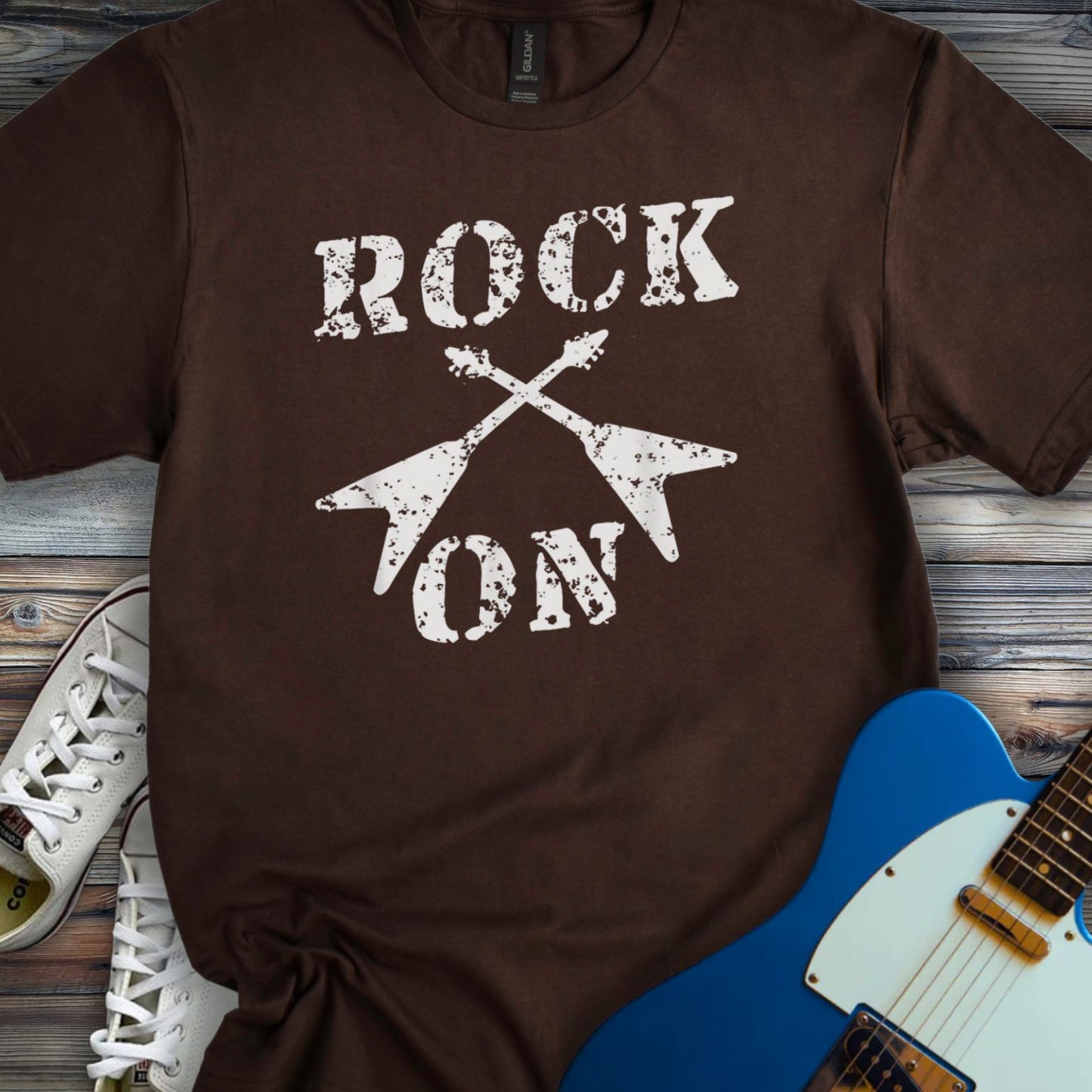 Rock On T-shirt Dark Chocolate