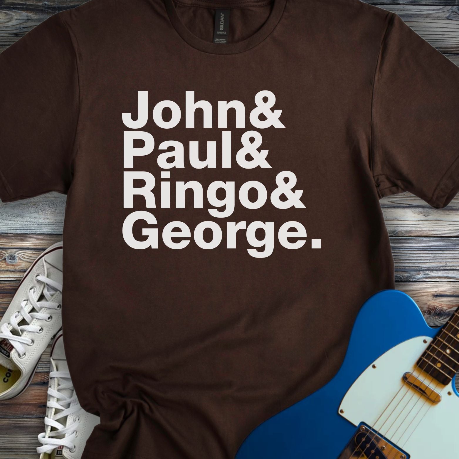 The Beatles Ampersand T-Shirt Dark Chocolate