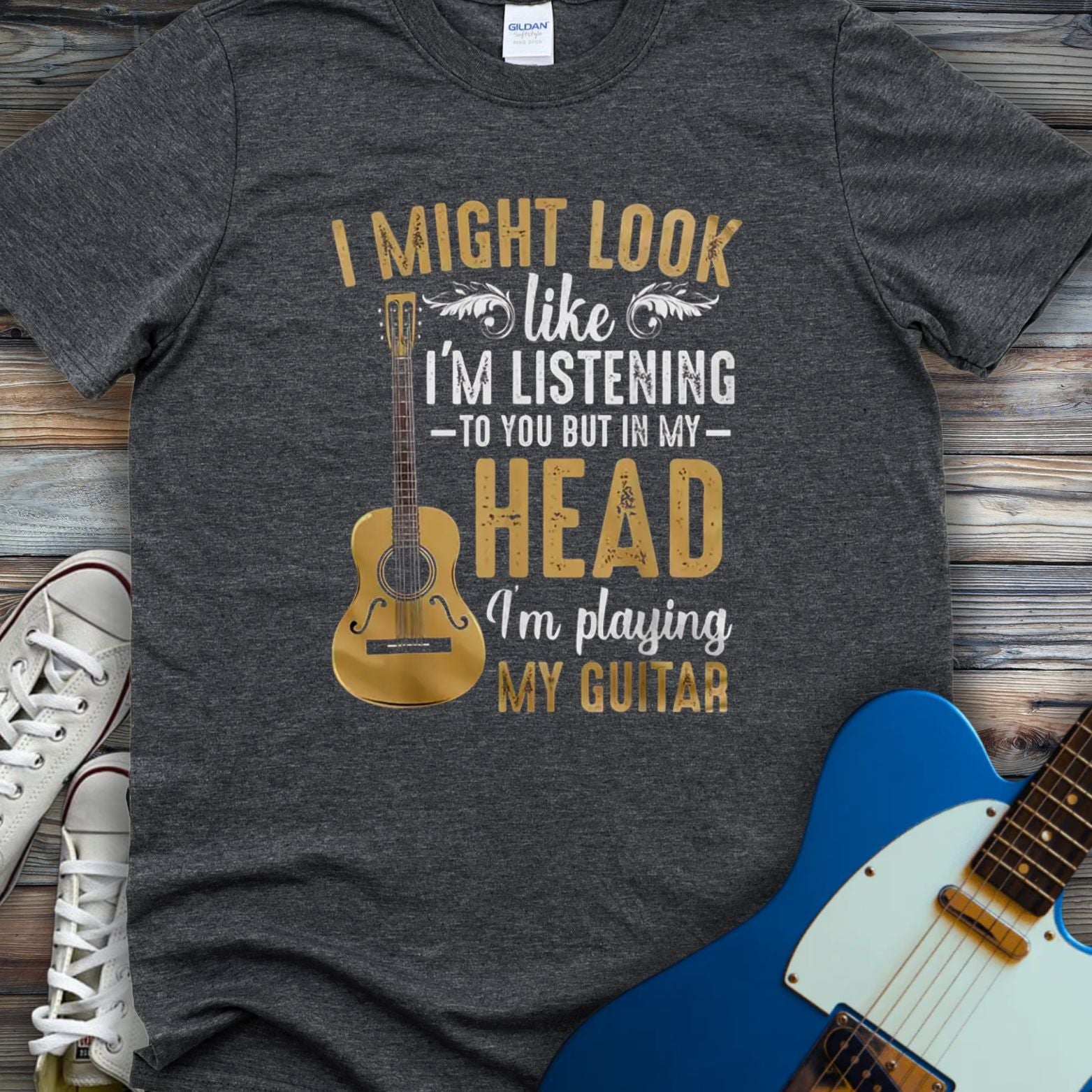 Playing Guitar in My Head T-shirt