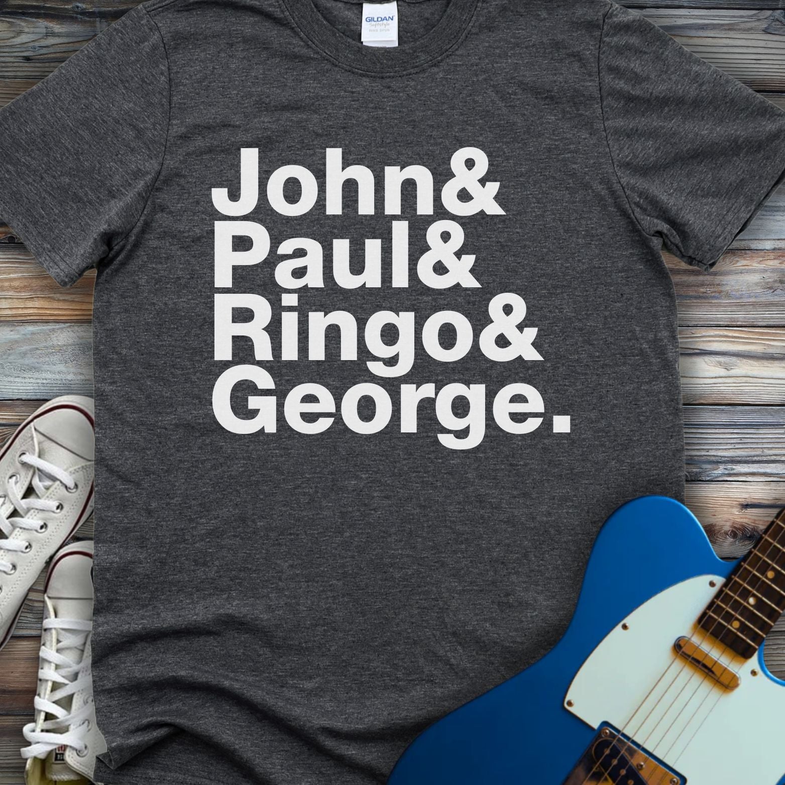 The Beatles Ampersand T-Shirt Dark Heather Grey