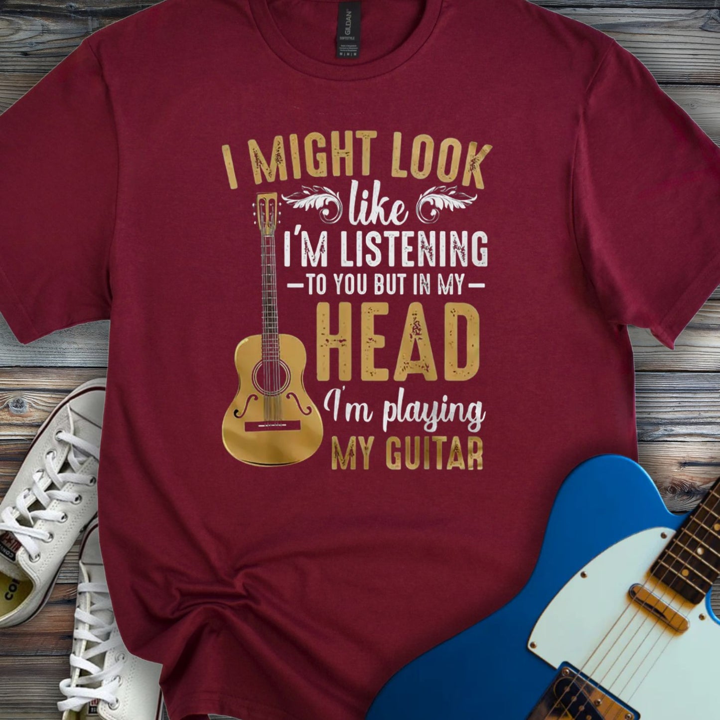 Playing Guitar in My Head T-shirt