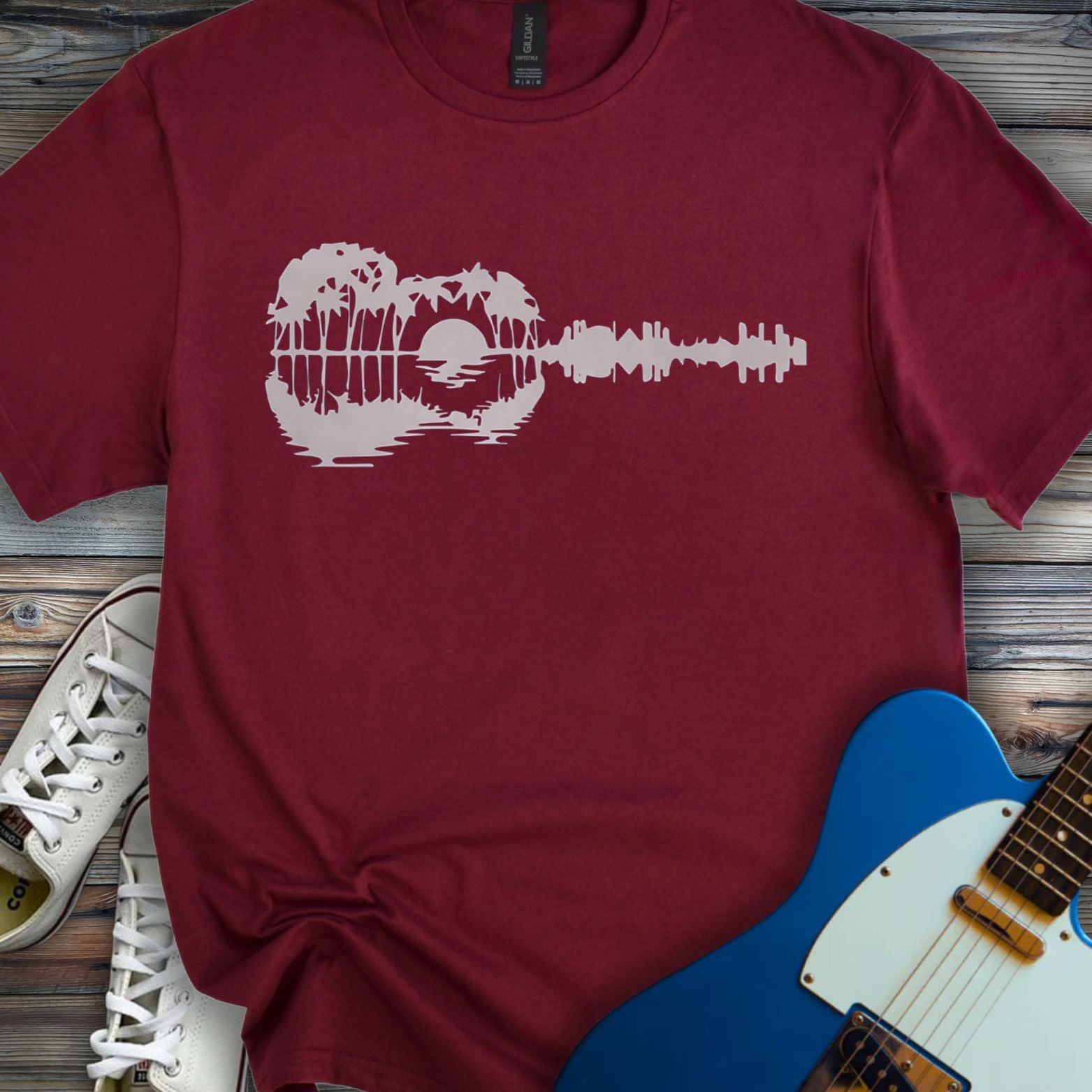 Guitar Island Paradise T-shirt