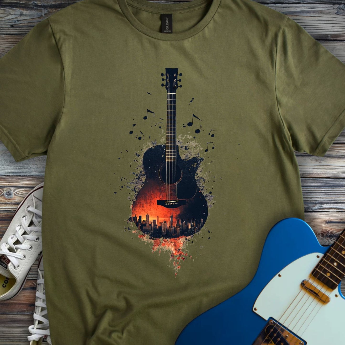 Sunset City Skyline T-shirt
