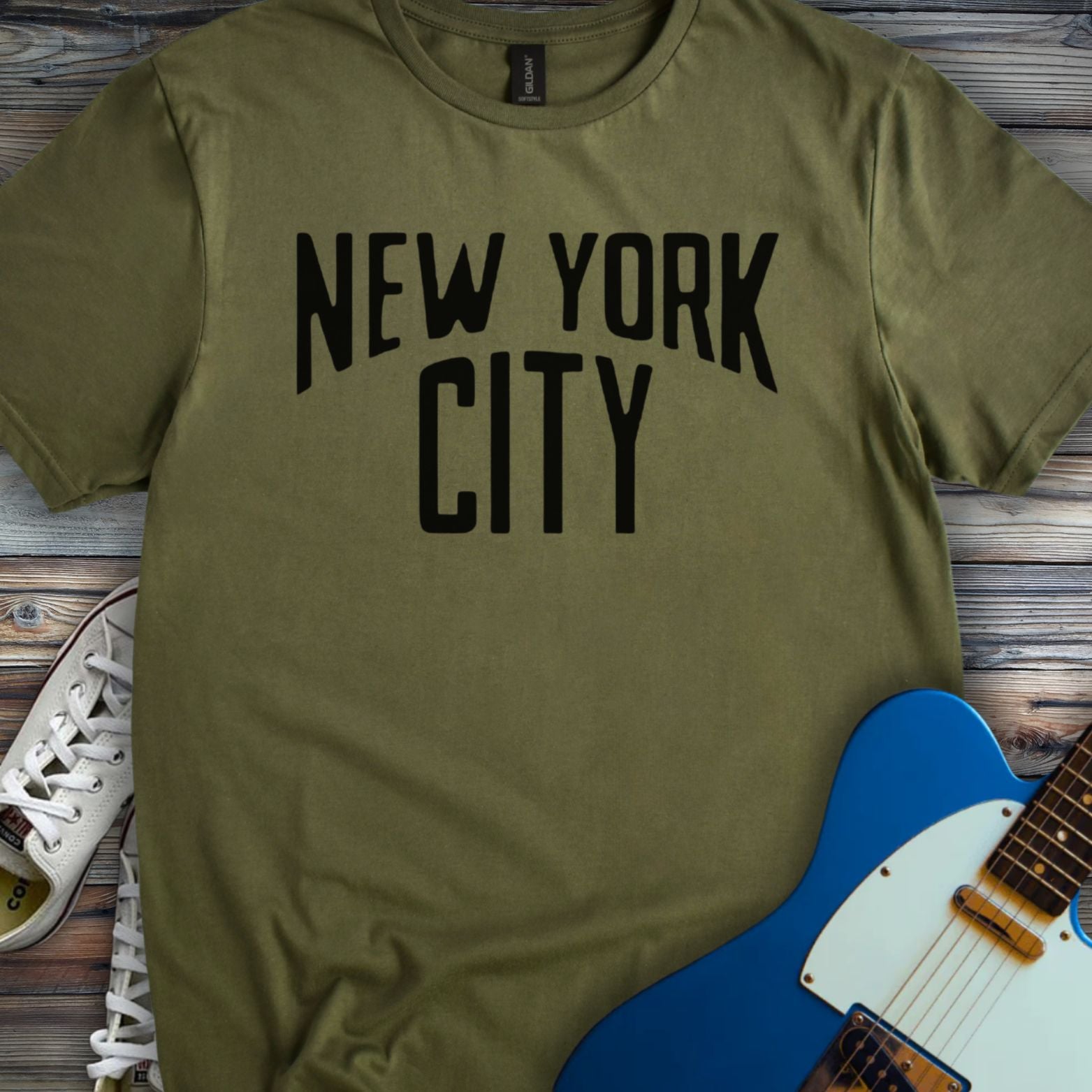 New York City T-shirt Military Green