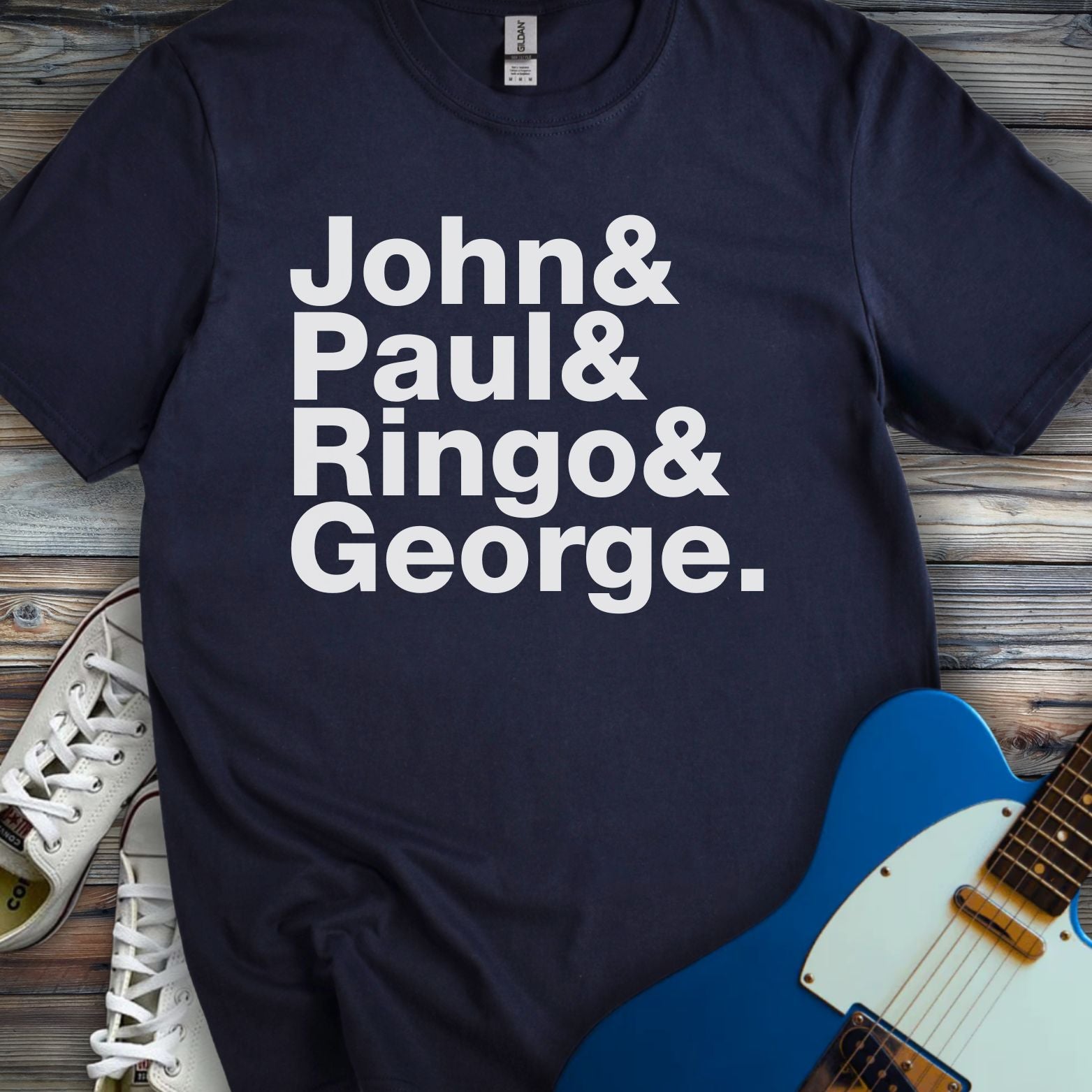 The Beatles Ampersand T-Shirt Navy