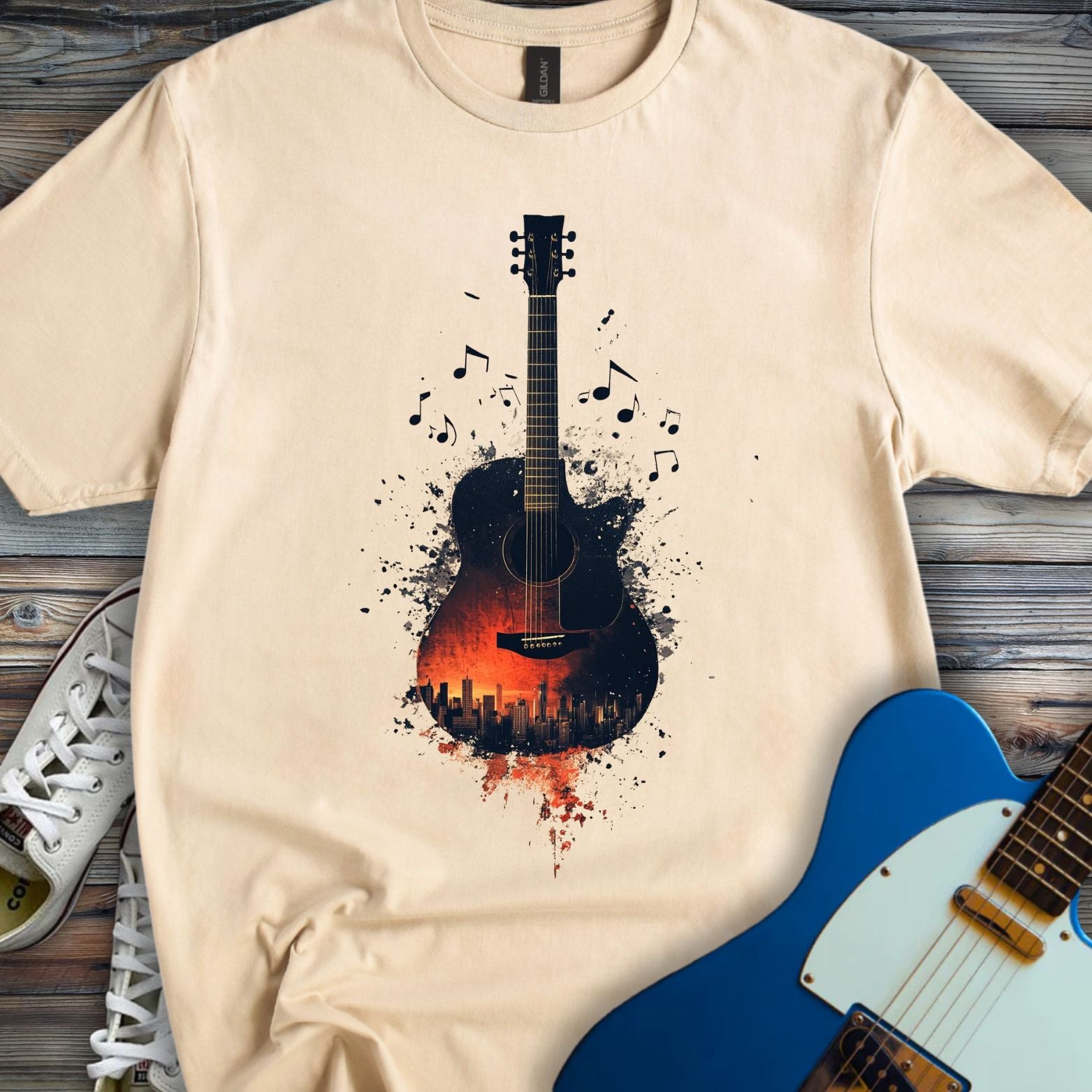 Sunset City Skyline T-shirt