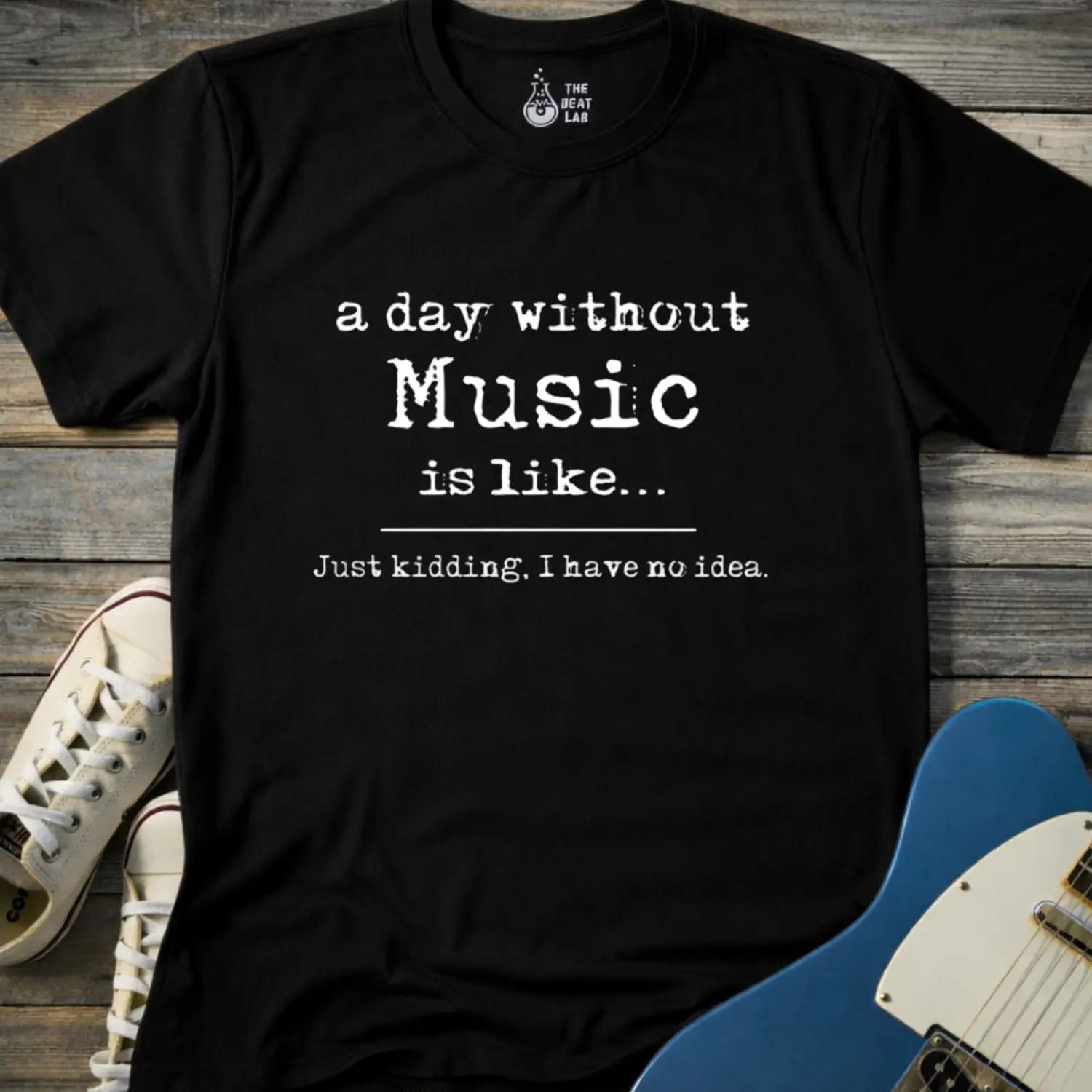 A Day Without Music T-shirt - Black / S - T-Shirt