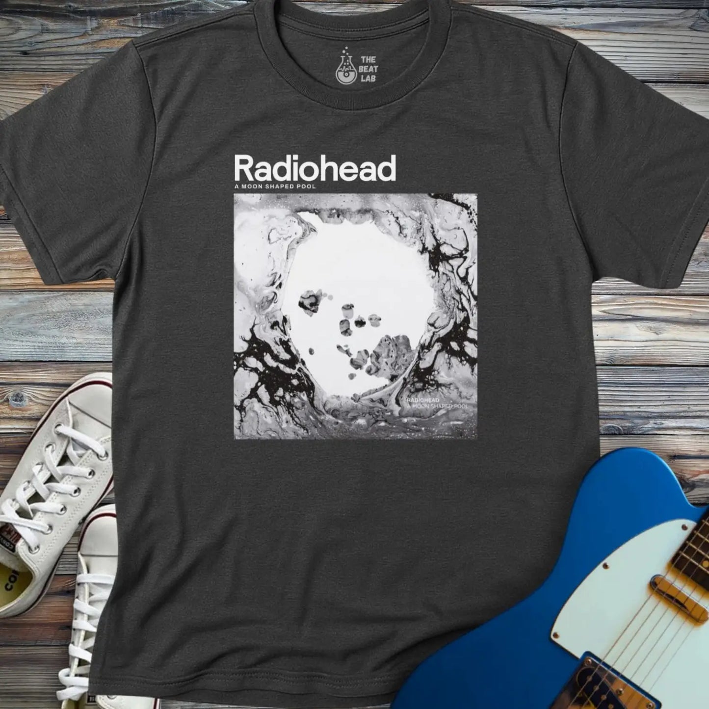 A Moon Shaped Pool T-shirt - Dark Heather Grey / S - T-Shirt