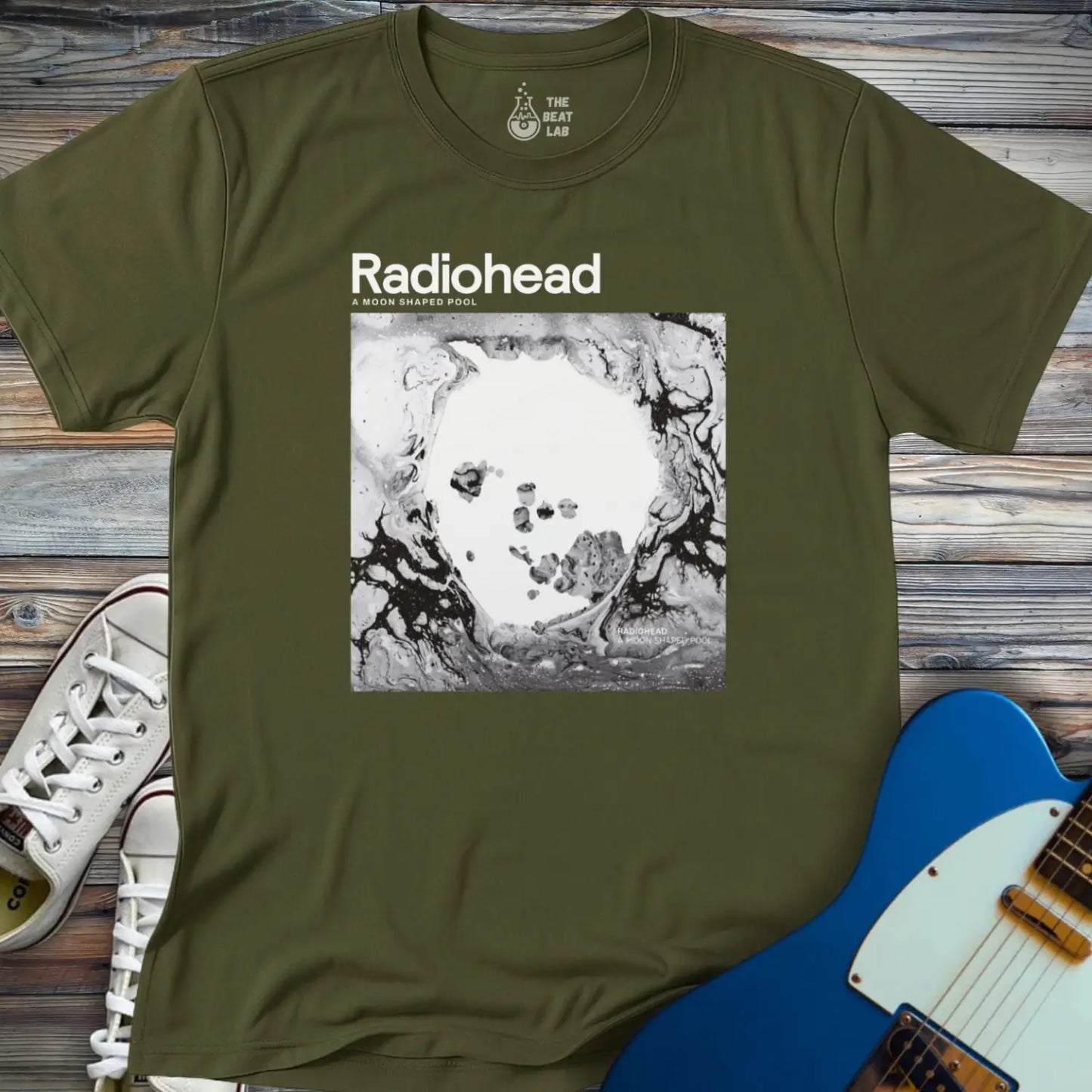 A Moon Shaped Pool T-shirt - Military Green / S - T-Shirt