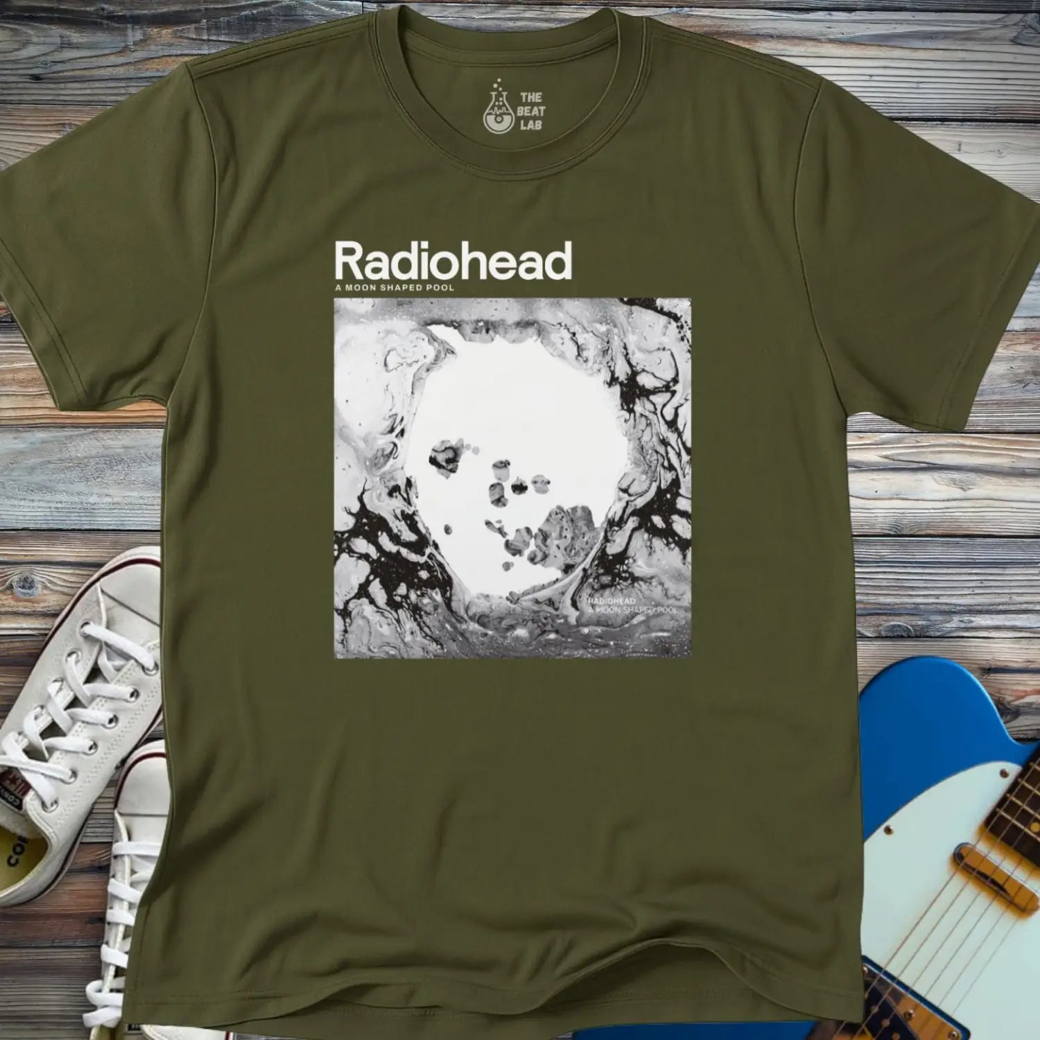 A Moon Shaped Pool T-shirt - Military Green / S - T-Shirt