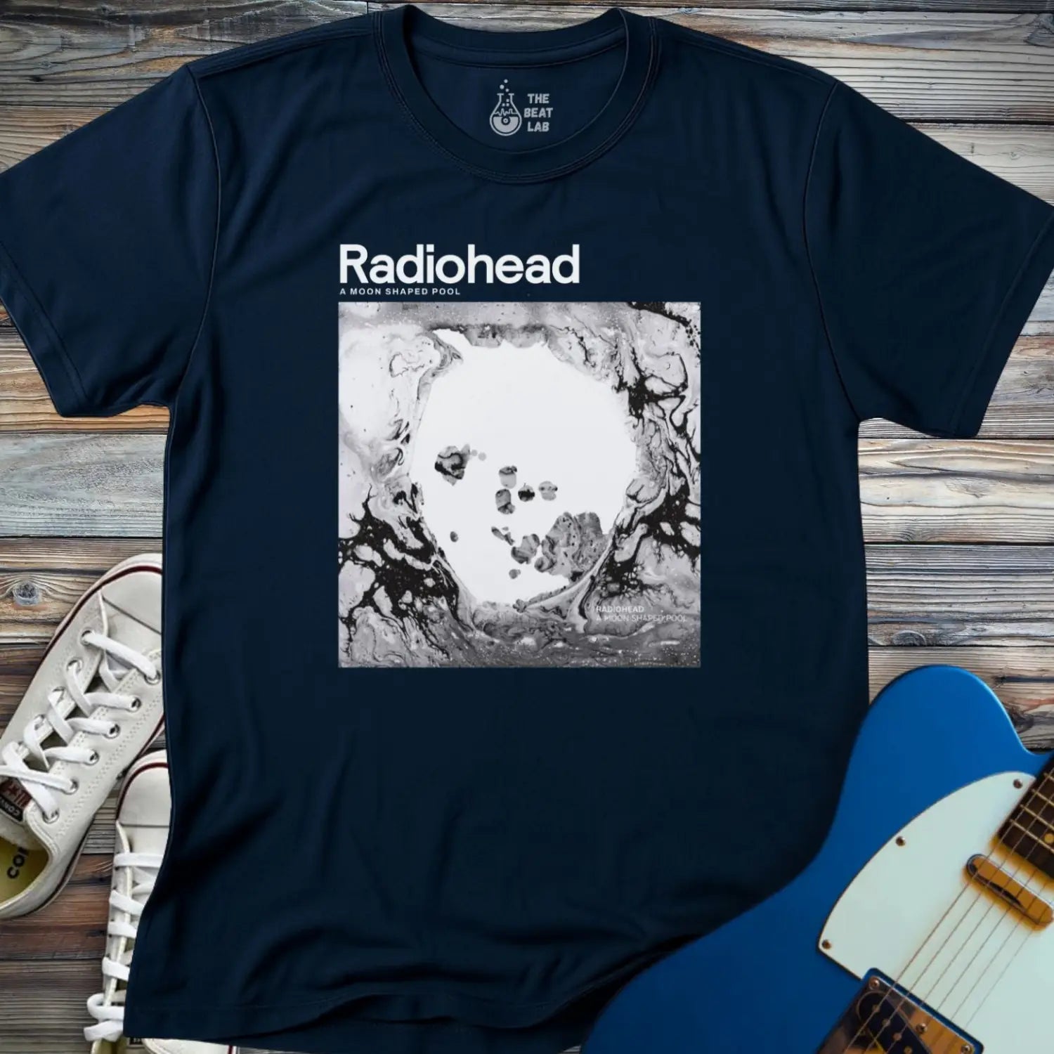 A Moon Shaped Pool T-shirt - Navy / S - T-Shirt