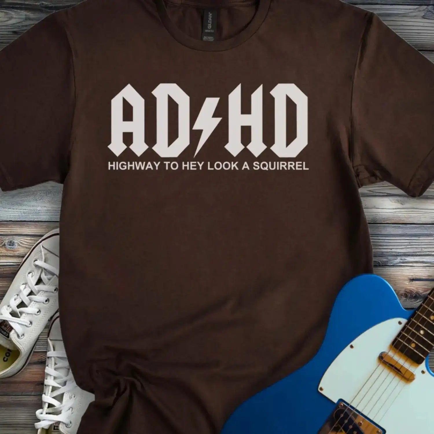 ADHD T-shirt Dark Chocolate
