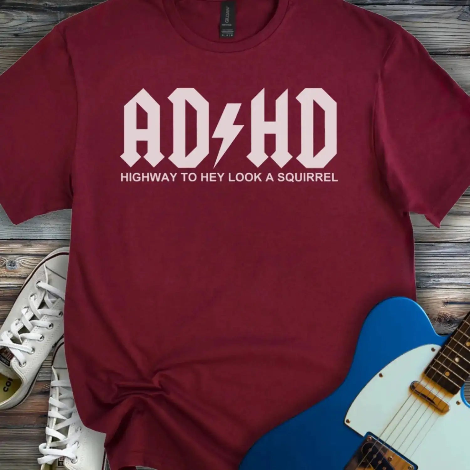 ADHD T-shirt Maroon