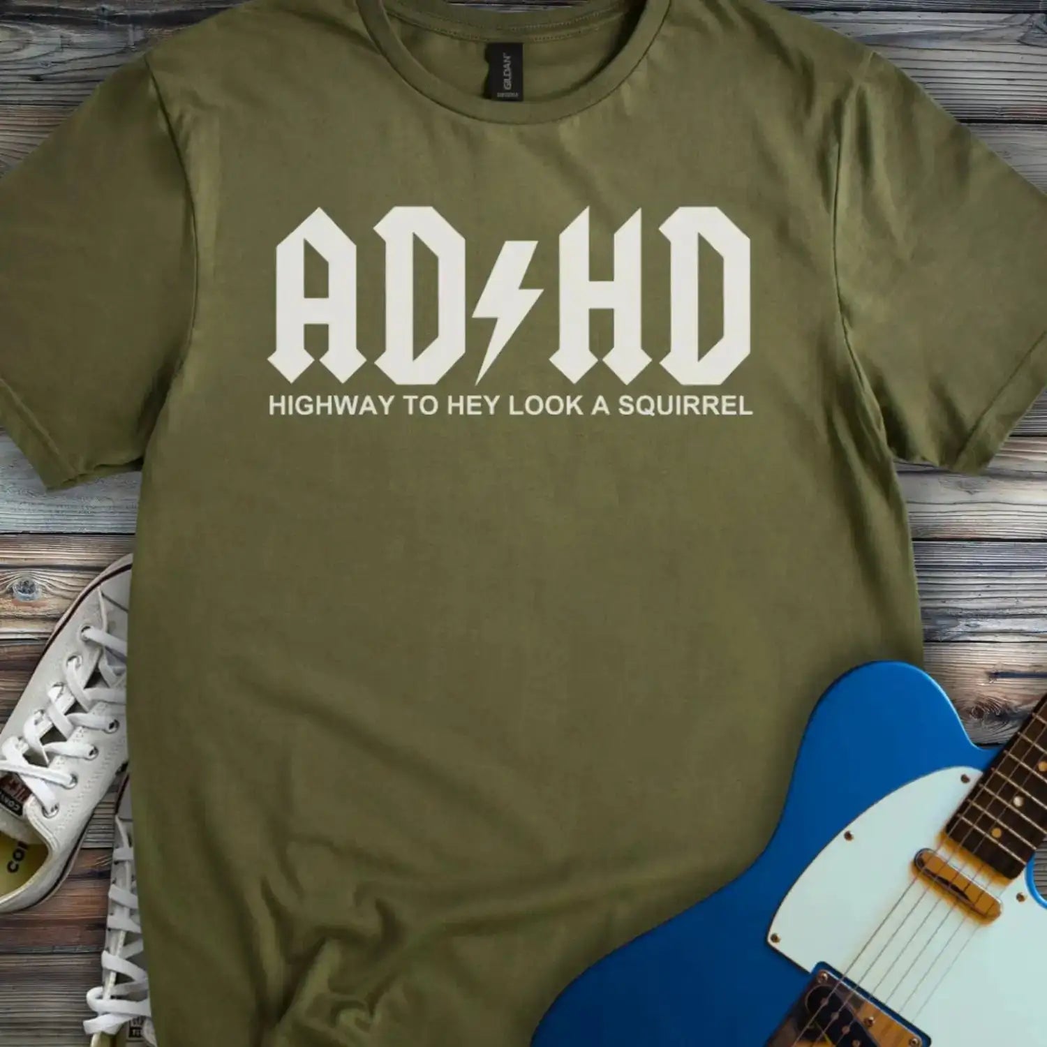 ADHD T-shirt Military Green