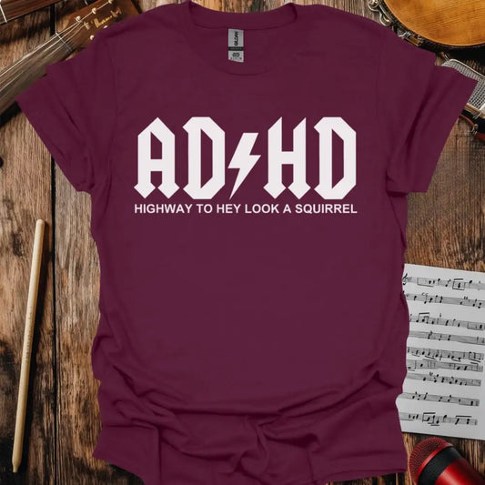 ADHD T-shirt Maroon
