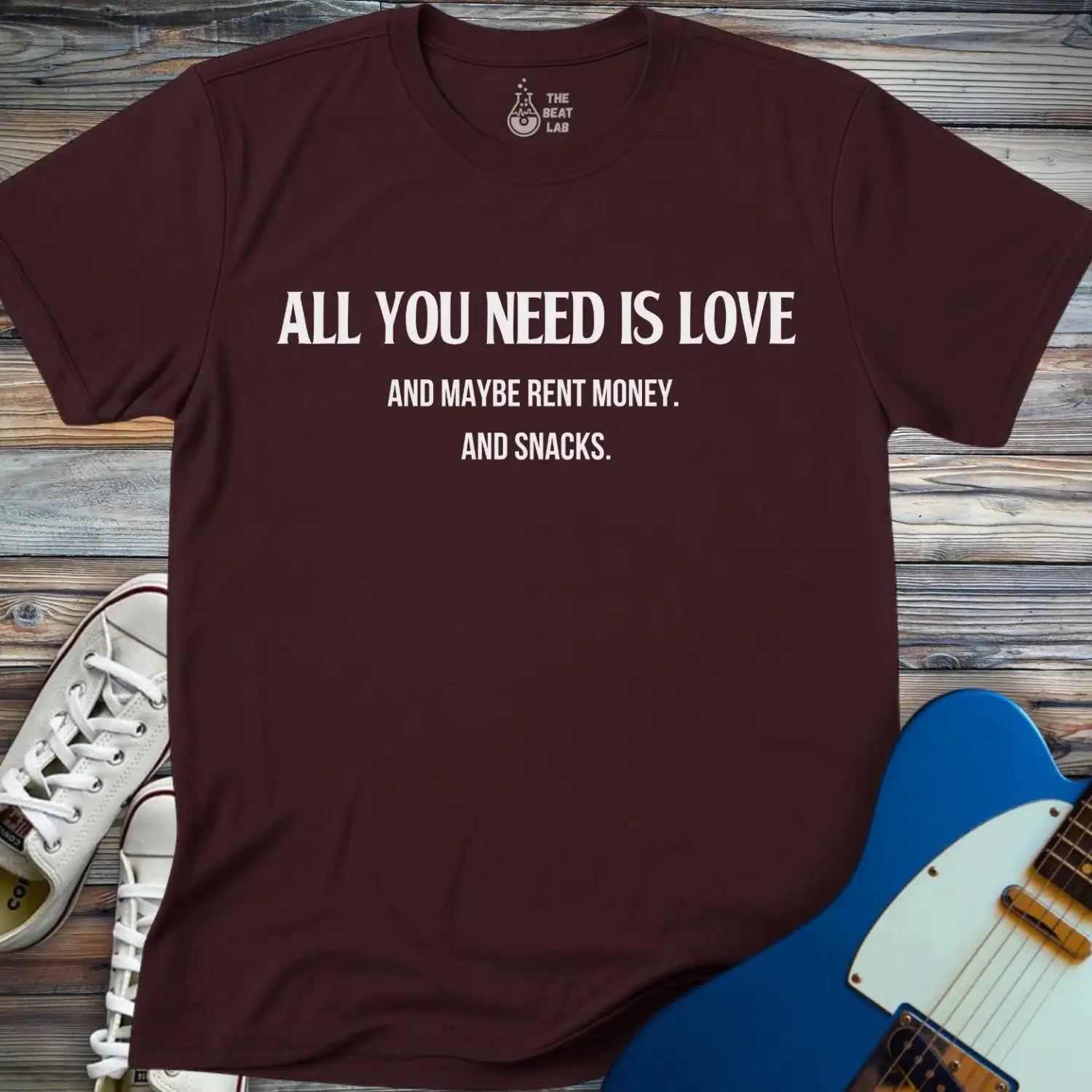 All You Need Is Love T-shirt - Dark Chocolate / S - T-Shirt