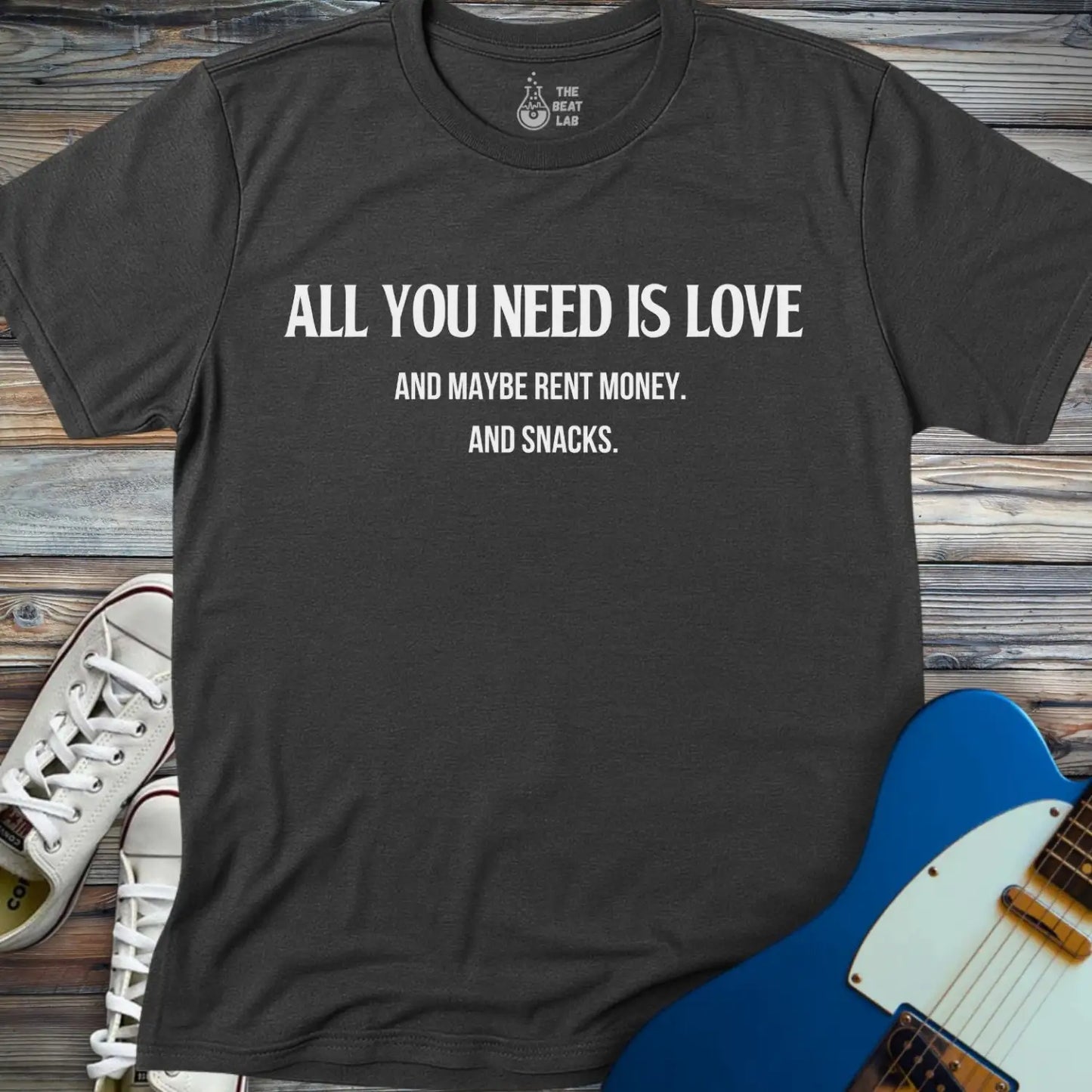 All You Need Is Love T-shirt - Dark Heather Grey / S - T-Shirt