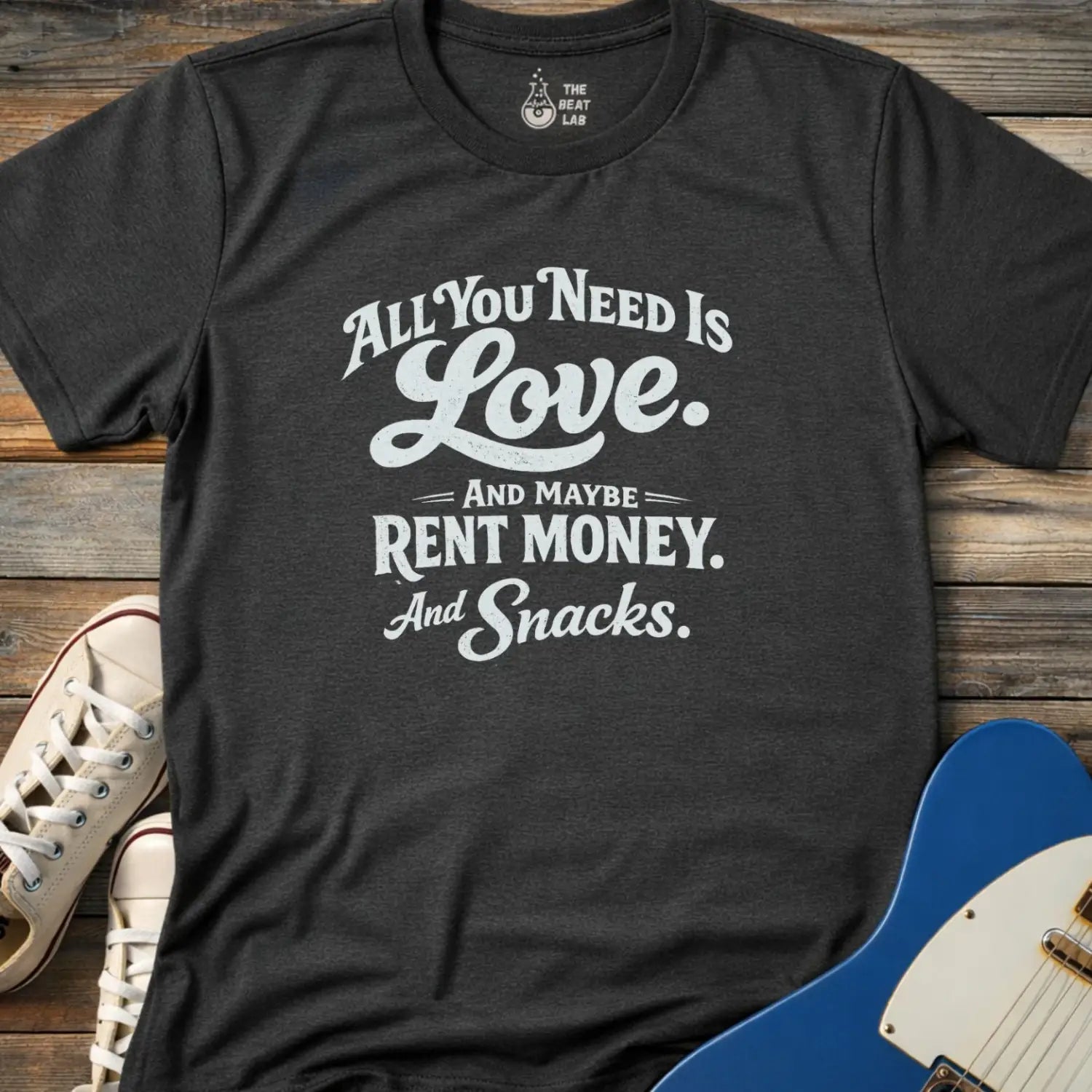 All You Need Is Love T-shirt - Dark Heather Grey / S - T-Shirt