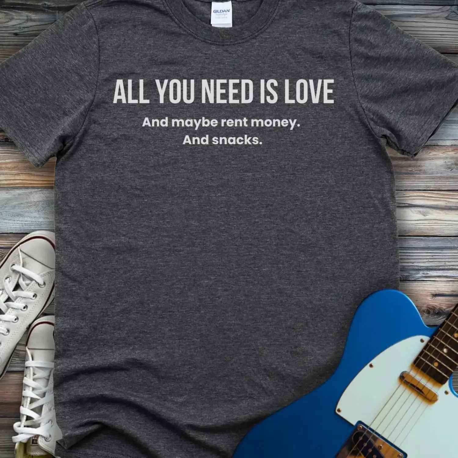All You Need Is Love T-shirt Dark Heather Grey