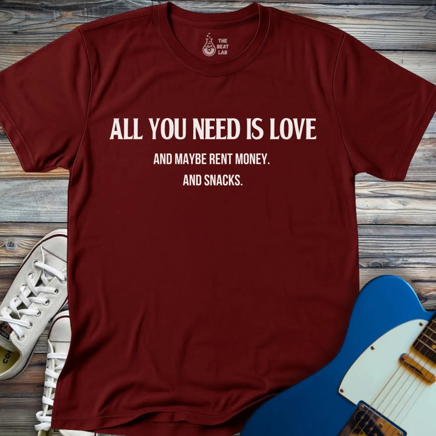 All You Need Is Love T-shirt - Maroon / S - T-Shirt