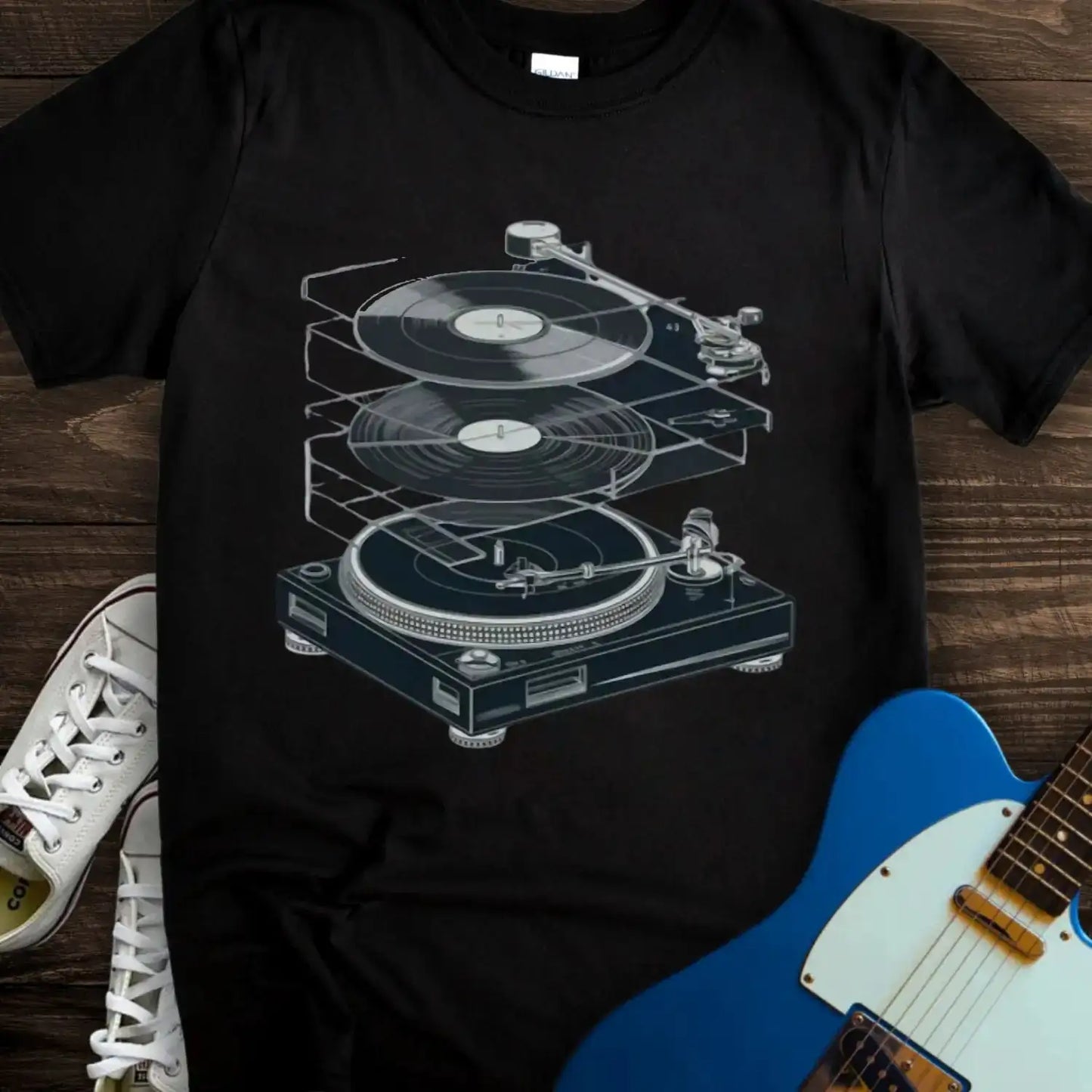 Anatomy of a Turntable T-shirt Black