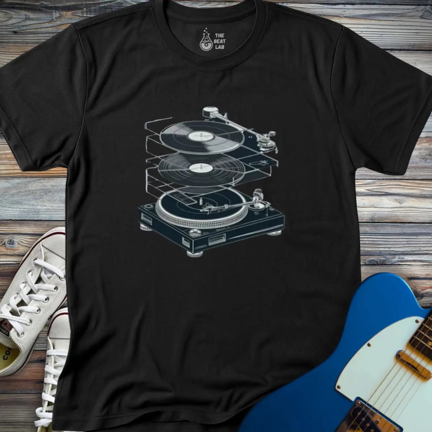 Anatomy of a Turntable T-shirt - Black / S - T-Shirt