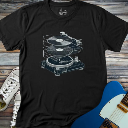 Anatomy of a Turntable T-shirt - Black / S - T-Shirt