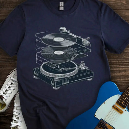 Anatomy of a Turntable T-shirt Navy