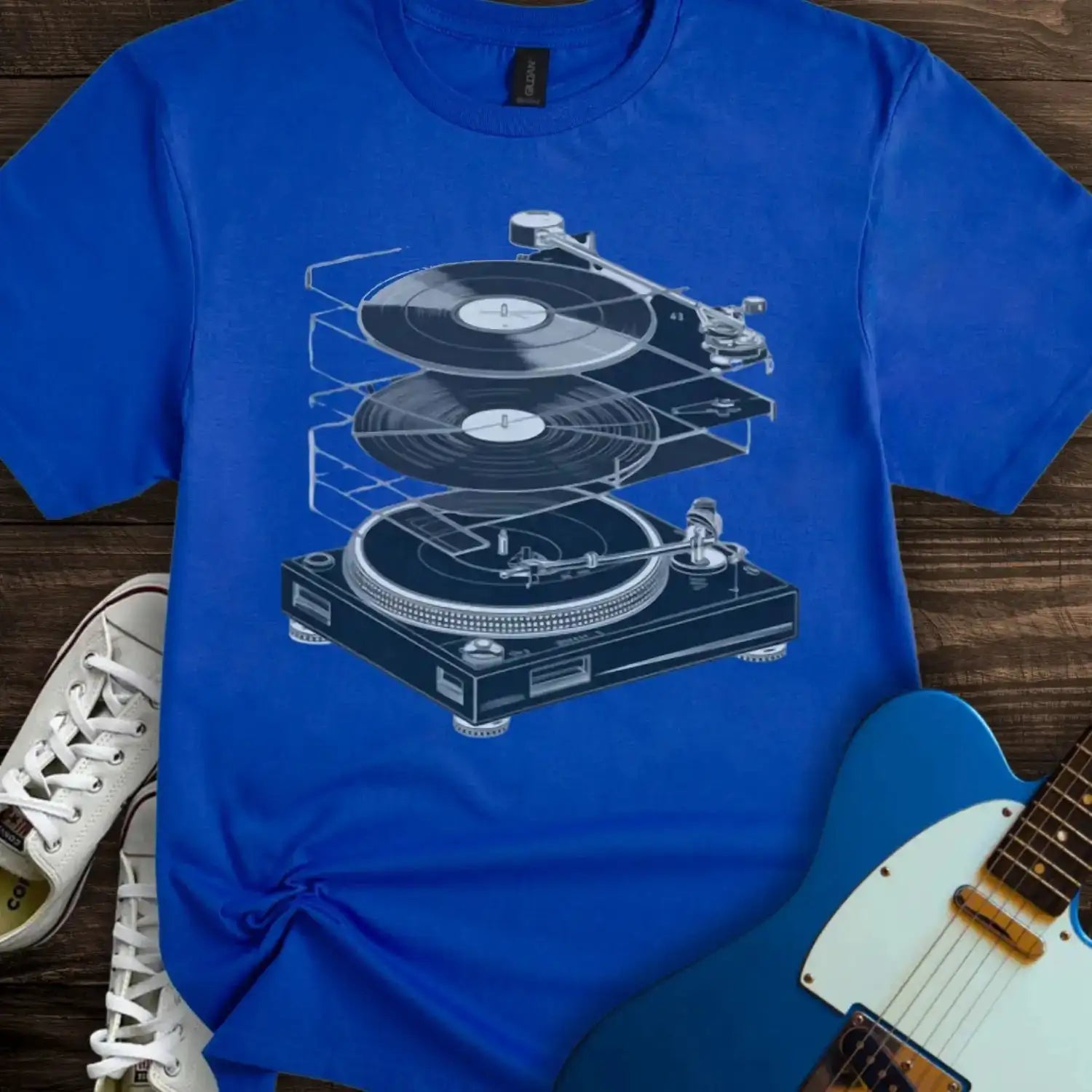 Anatomy of a Turntable T-shirt Royal