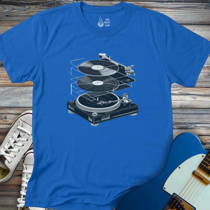 Anatomy of a Turntable T-shirt - Royal / S - T-Shirt