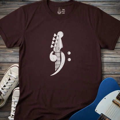 Bass Clef T-shirt - Dark Chocolate / S - T-Shirt