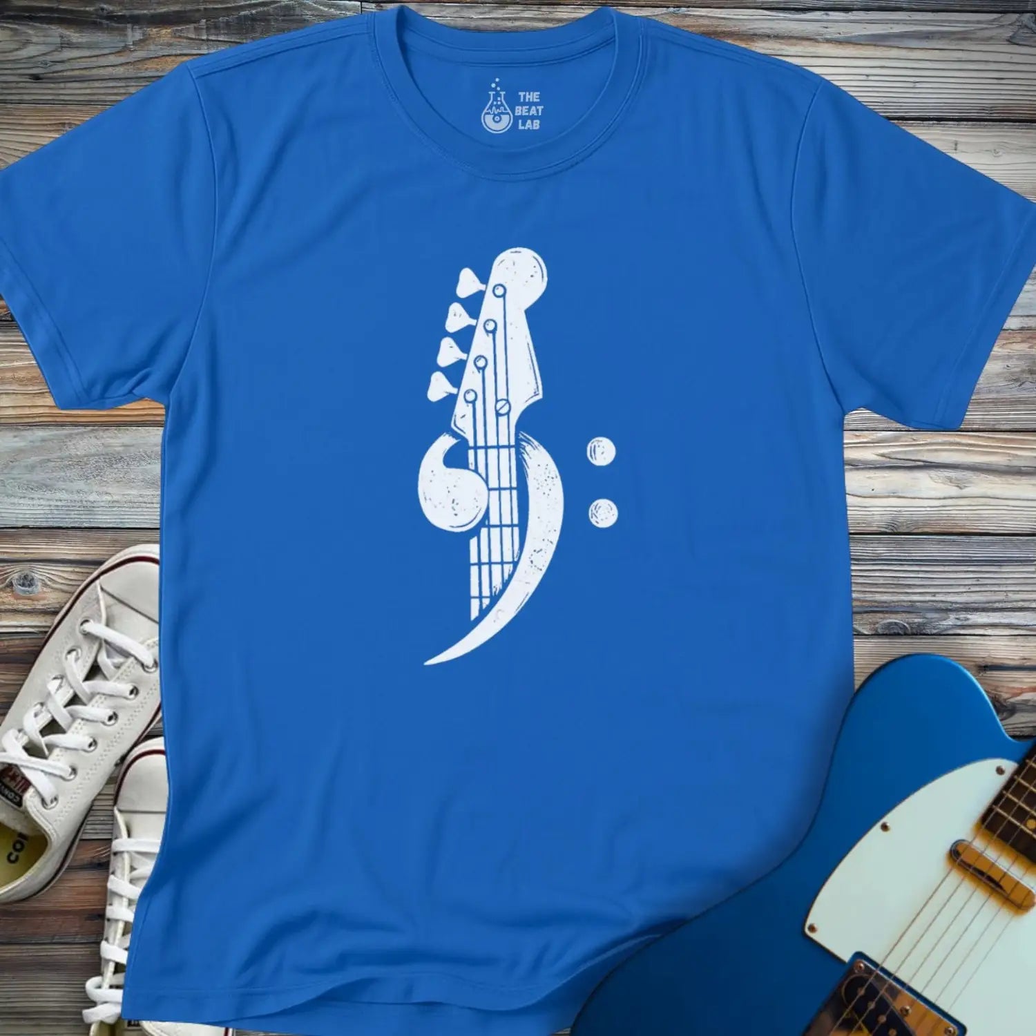 Bass Clef T-shirt - Royal / S - T-Shirt