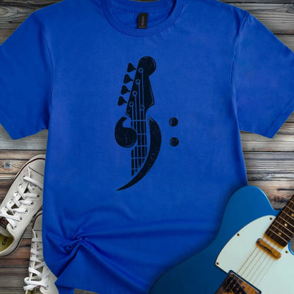 Bass Clef T-shirt - Royal / S - T-Shirt