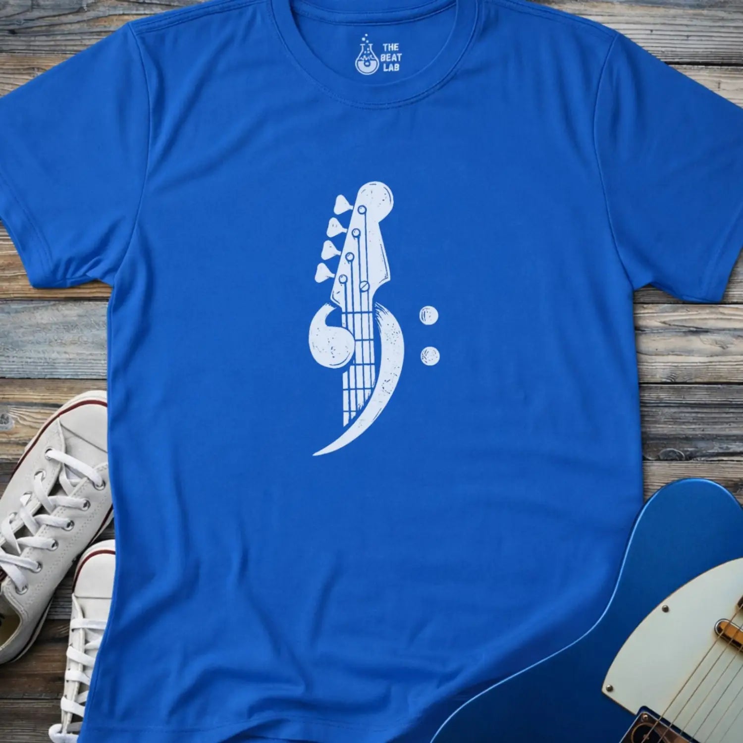 Bass Clef T-shirt - Royal / S - T-Shirt