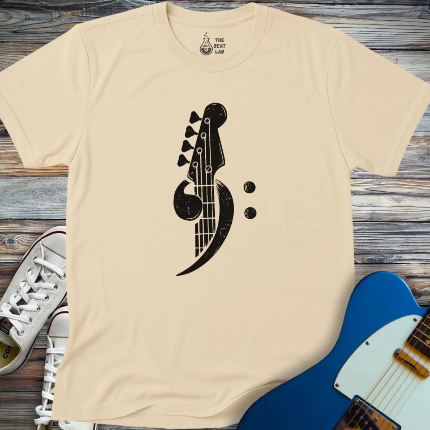 Bass Clef T-shirt - Sand / S - T-Shirt