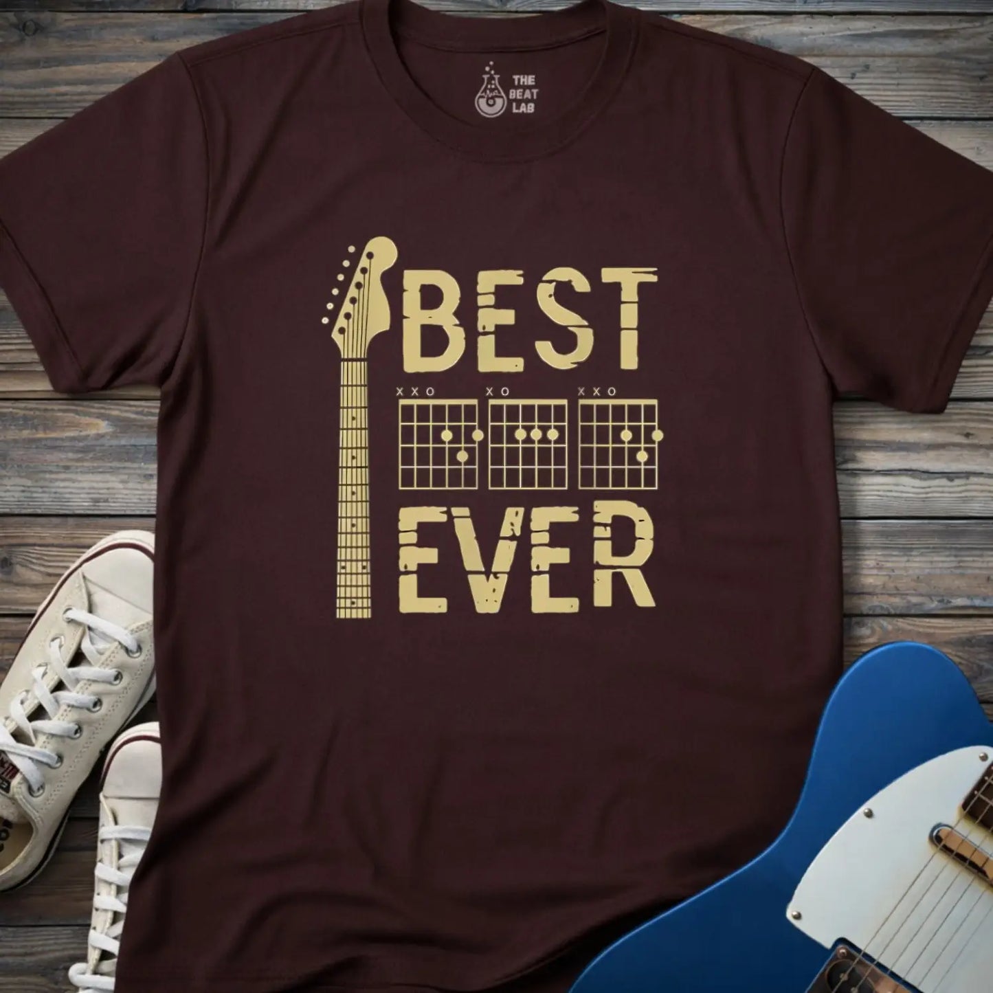 Best Dad Ever T-shirt - Dark Chocolate / S - T-Shirt