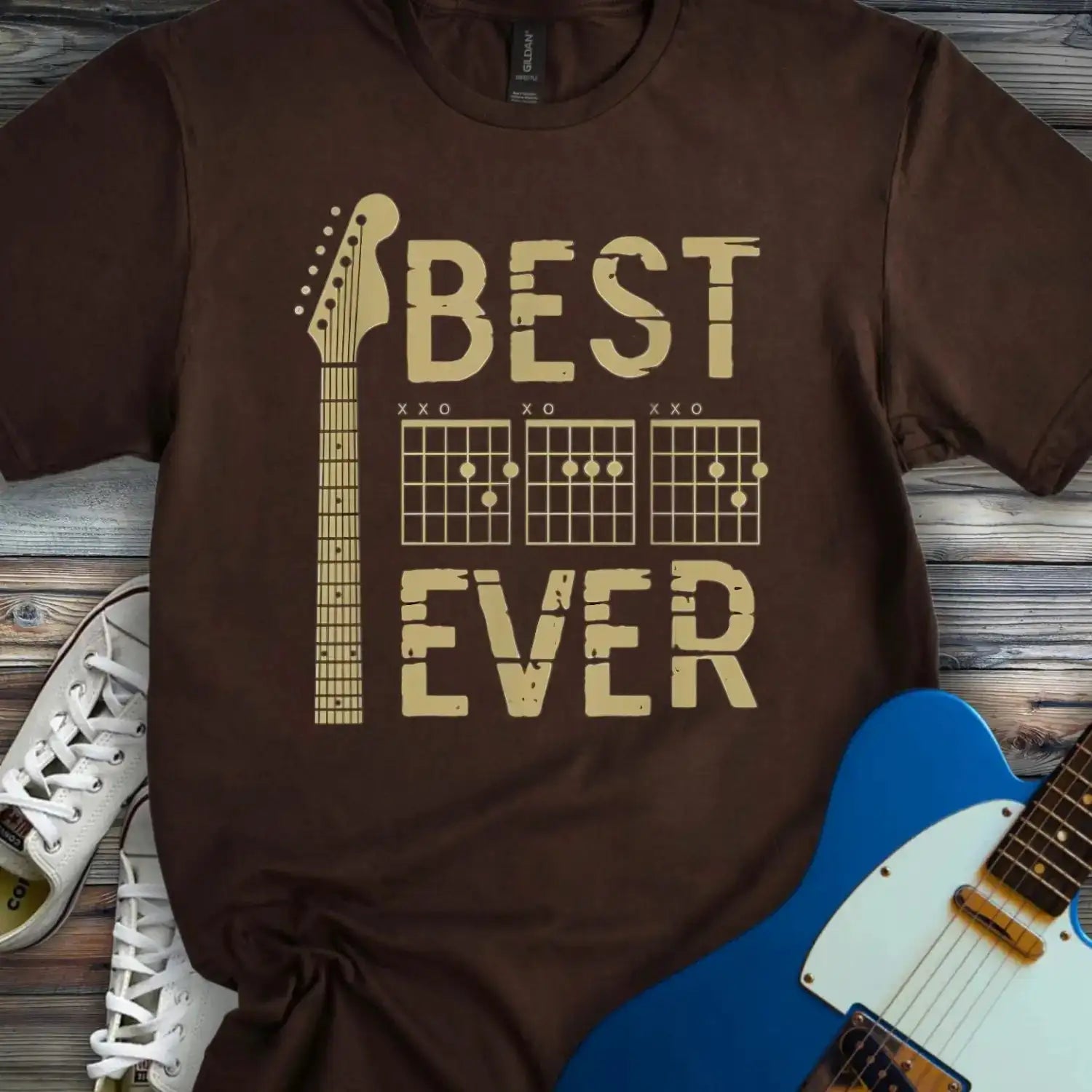 Best Dad Ever T-shirt Dark Chocolate
