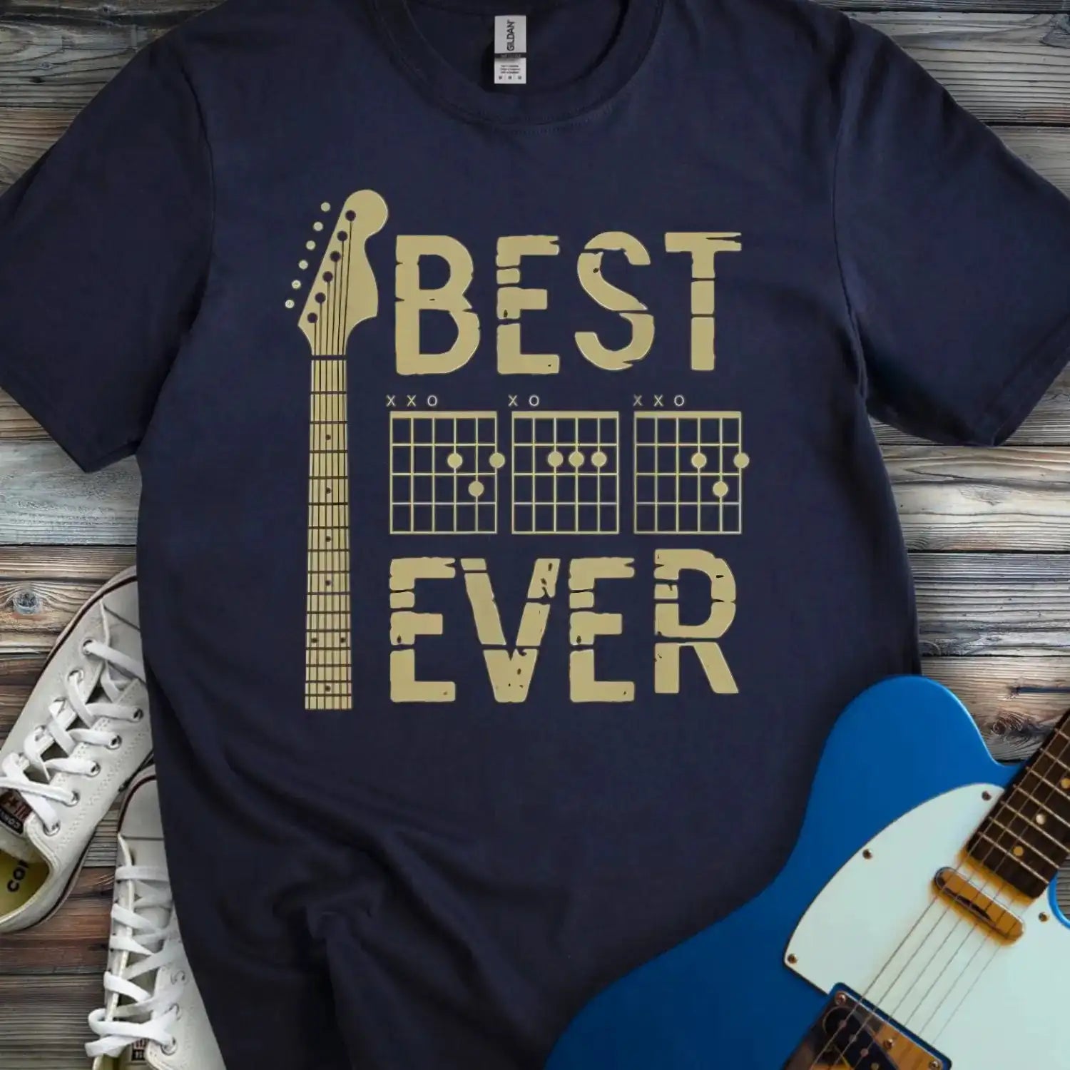 Best Dad Ever T-shirt Navy