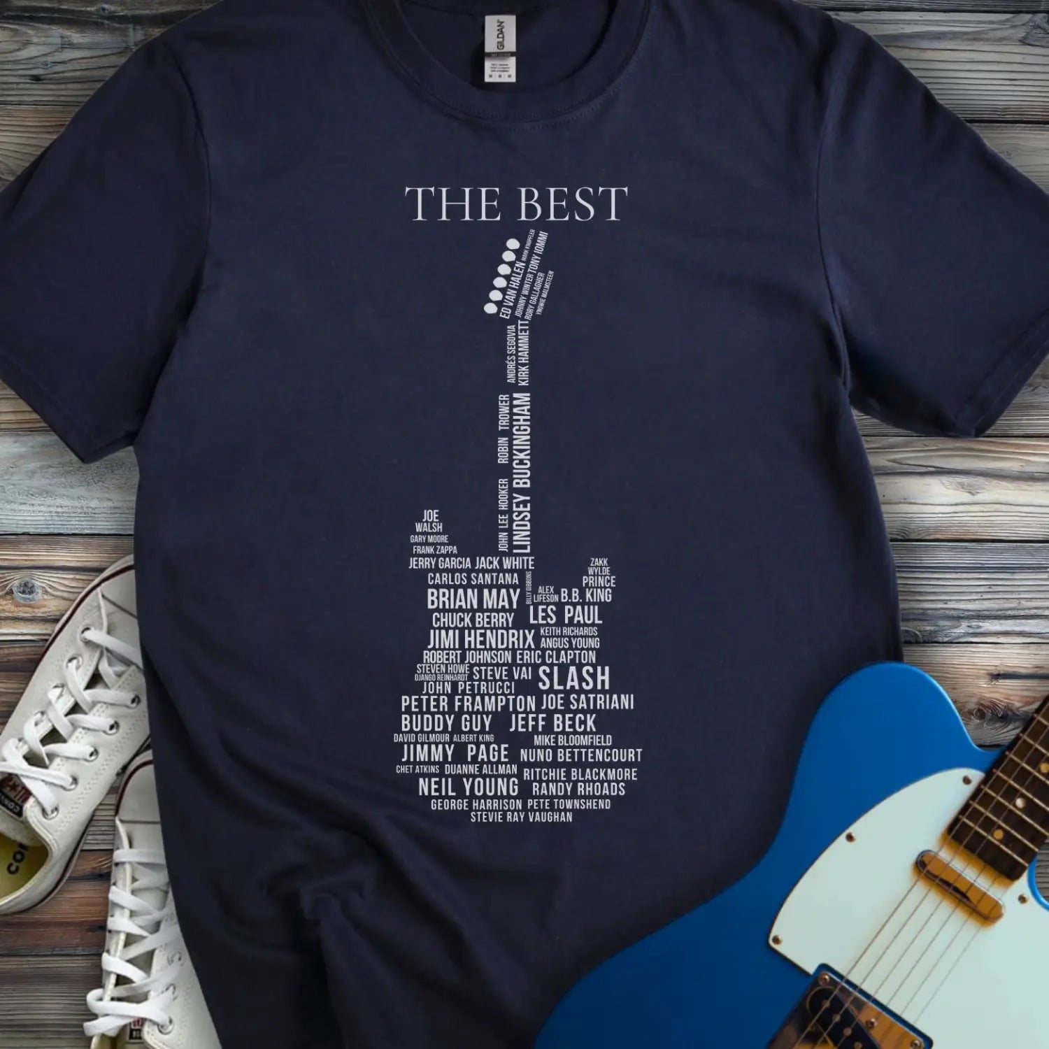 Best Guitar Legends T-shirt - Navy / S - T-Shirt